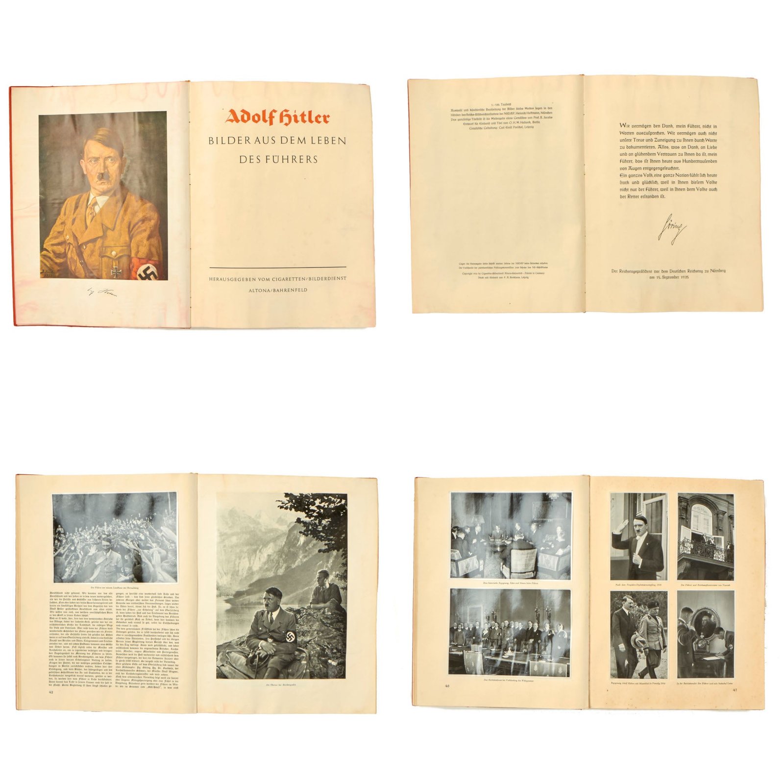 Buy Original German WWII NSDAP Adolf H - Pictures of the Life of Der Führer Cigarette Card Album - All Cards Present | Original Firearms Antique For Sale