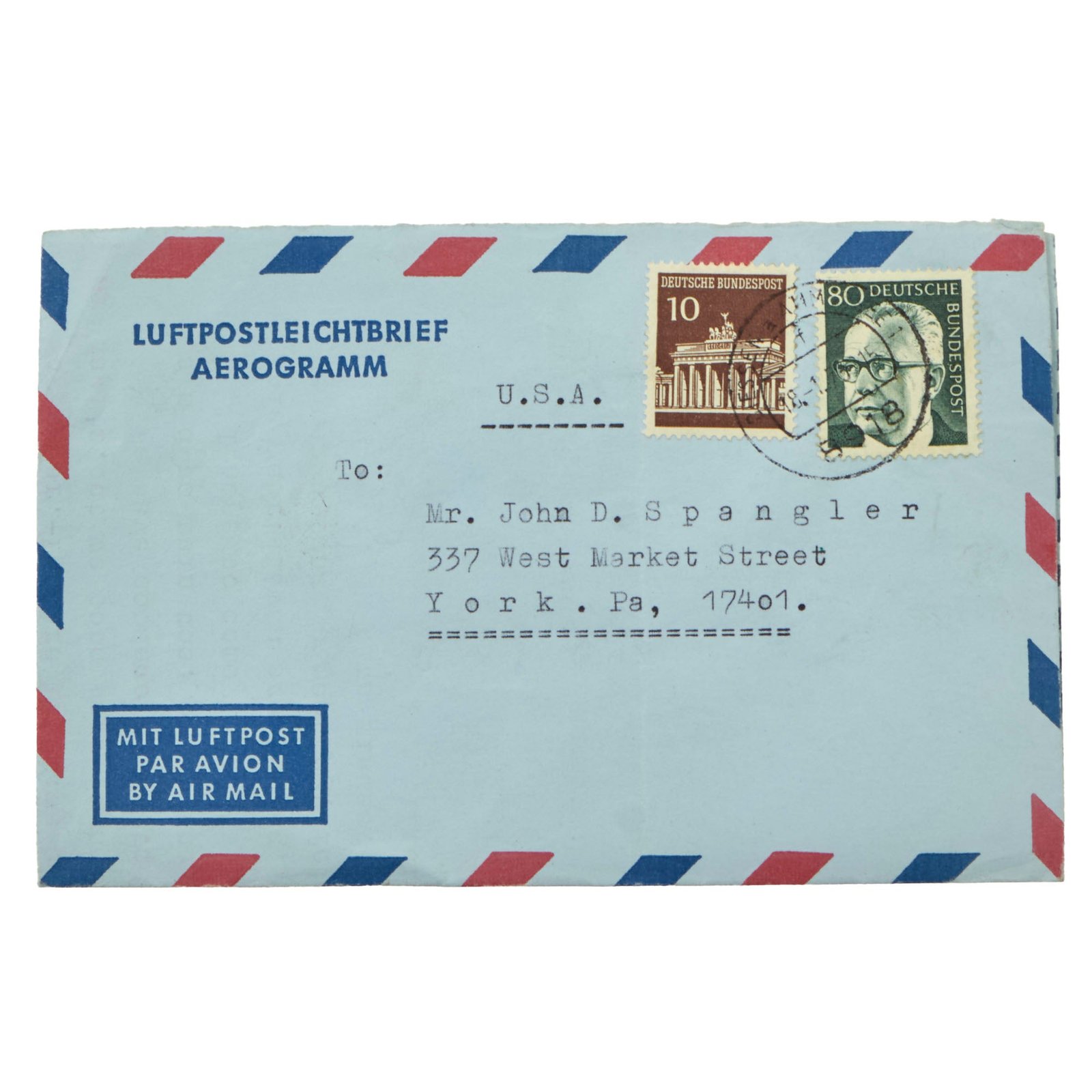 Buy Original Signed Letter from German WWII General der Panzertruppe Hasso von Manteuffel Sent to John D. Spangler in 1973 | Original Firearms Antique For Sale
