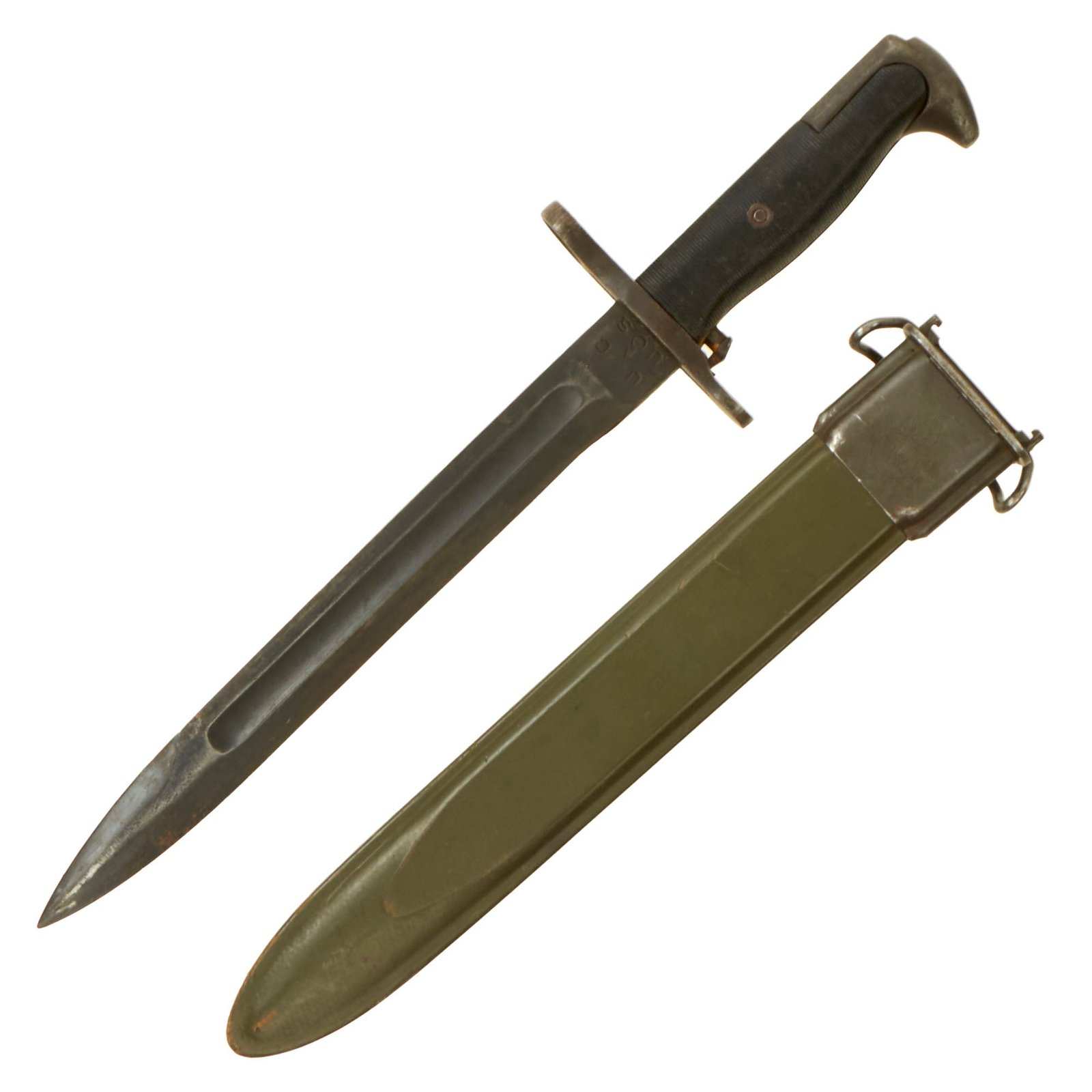 Original U.S. WWII M1 Garand 10 inch Bayonet by Utica Cutlery with M7 Scabbard