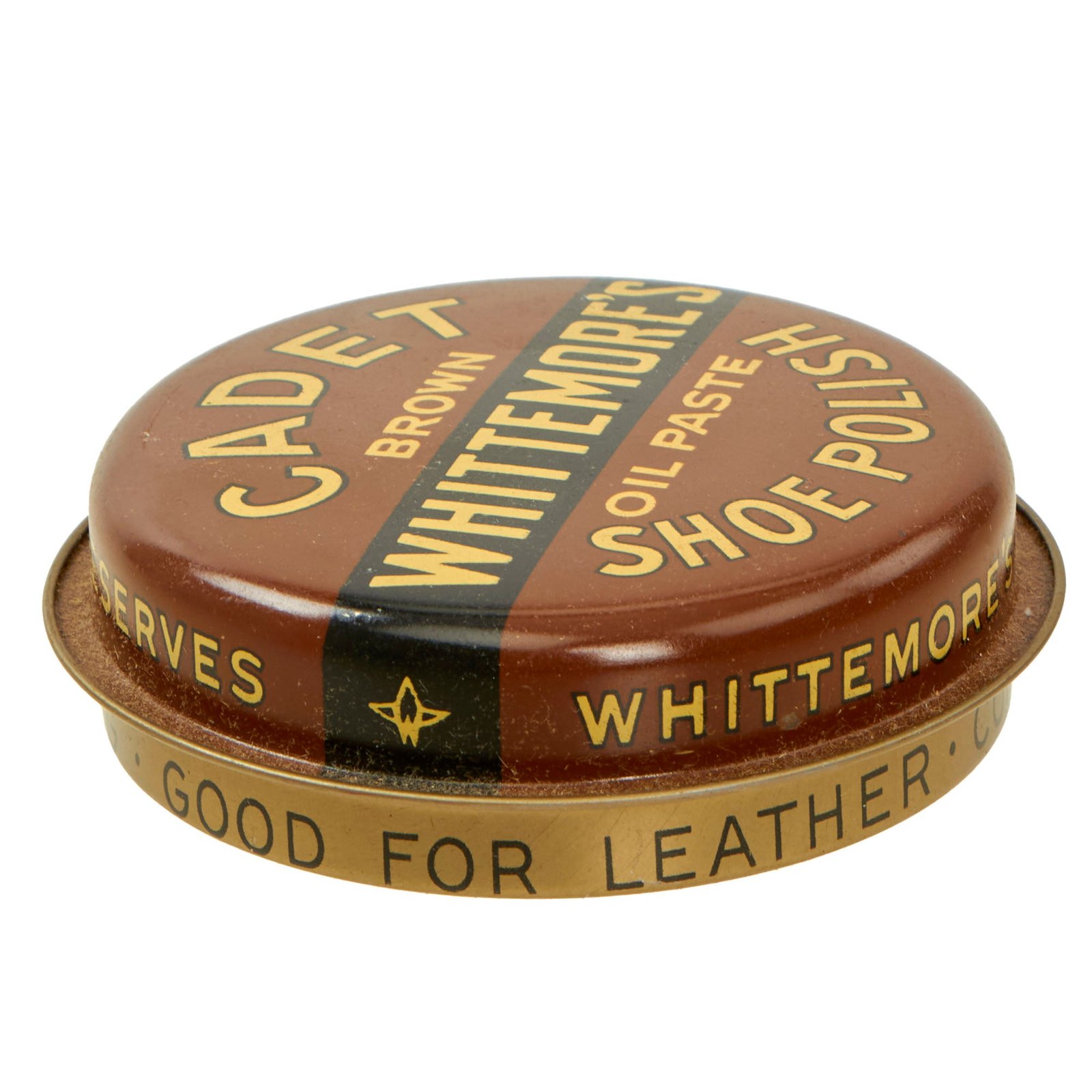 Buy Original U.S. WWII Unopened Tin of Cadet Brown Whittemore’s Brown Shoe Polish - NOS | Original Firearms Antique For Sale