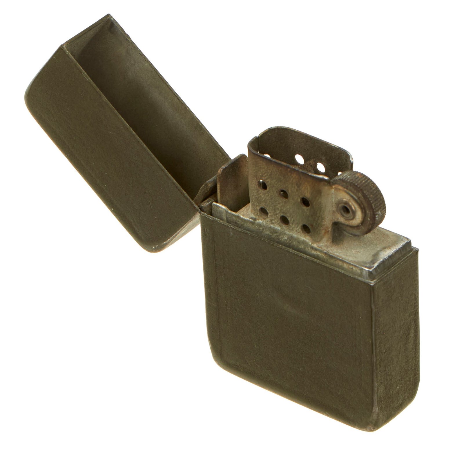 Buy Original U.S. WWII Green Crackle Zippo Style Lighter by Park Sherman | Original Firearms Antique For Sale