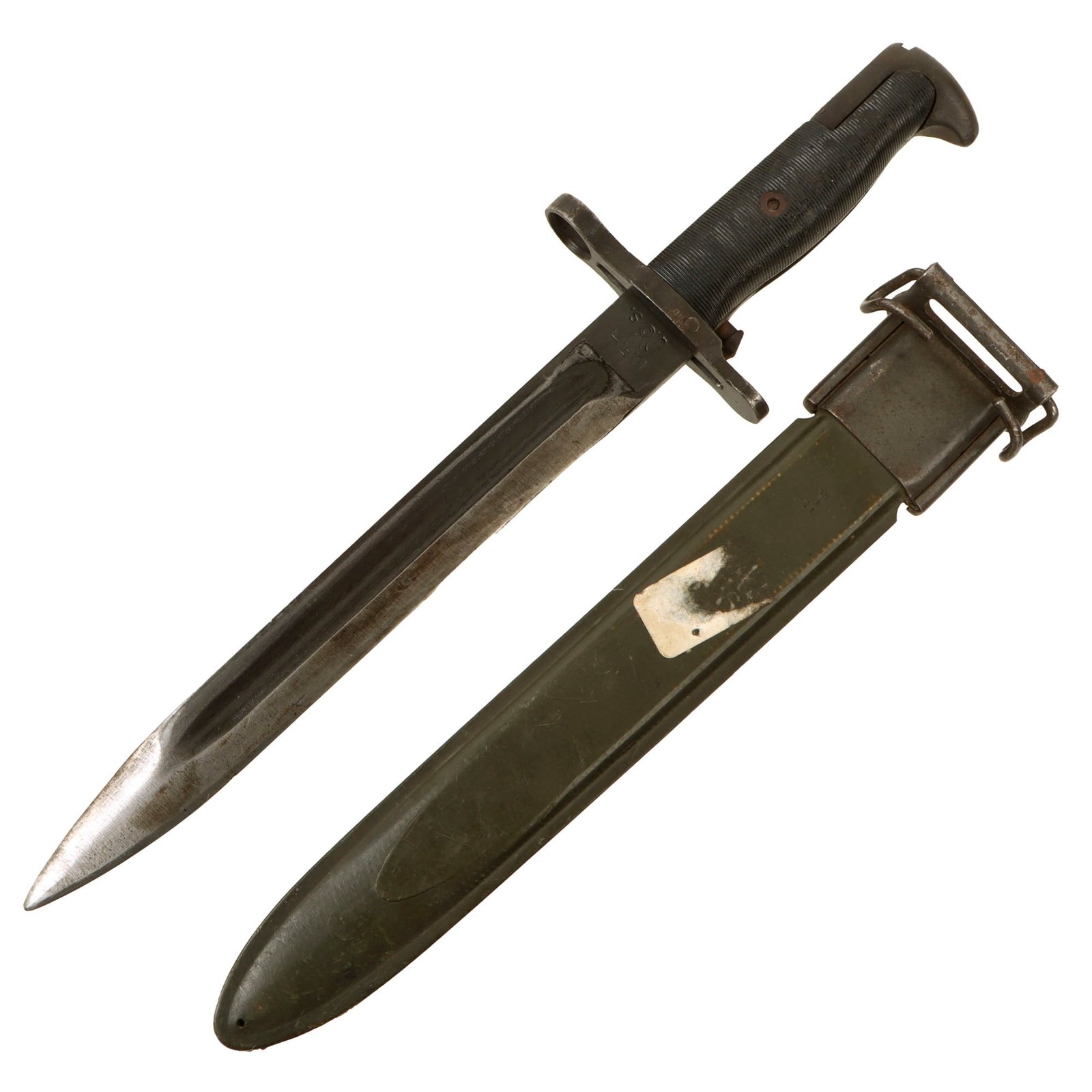 Original U.S. WWII M1 Garand 10 inch Bayonet by Union, Fork & Hoe with M7 Scabbard