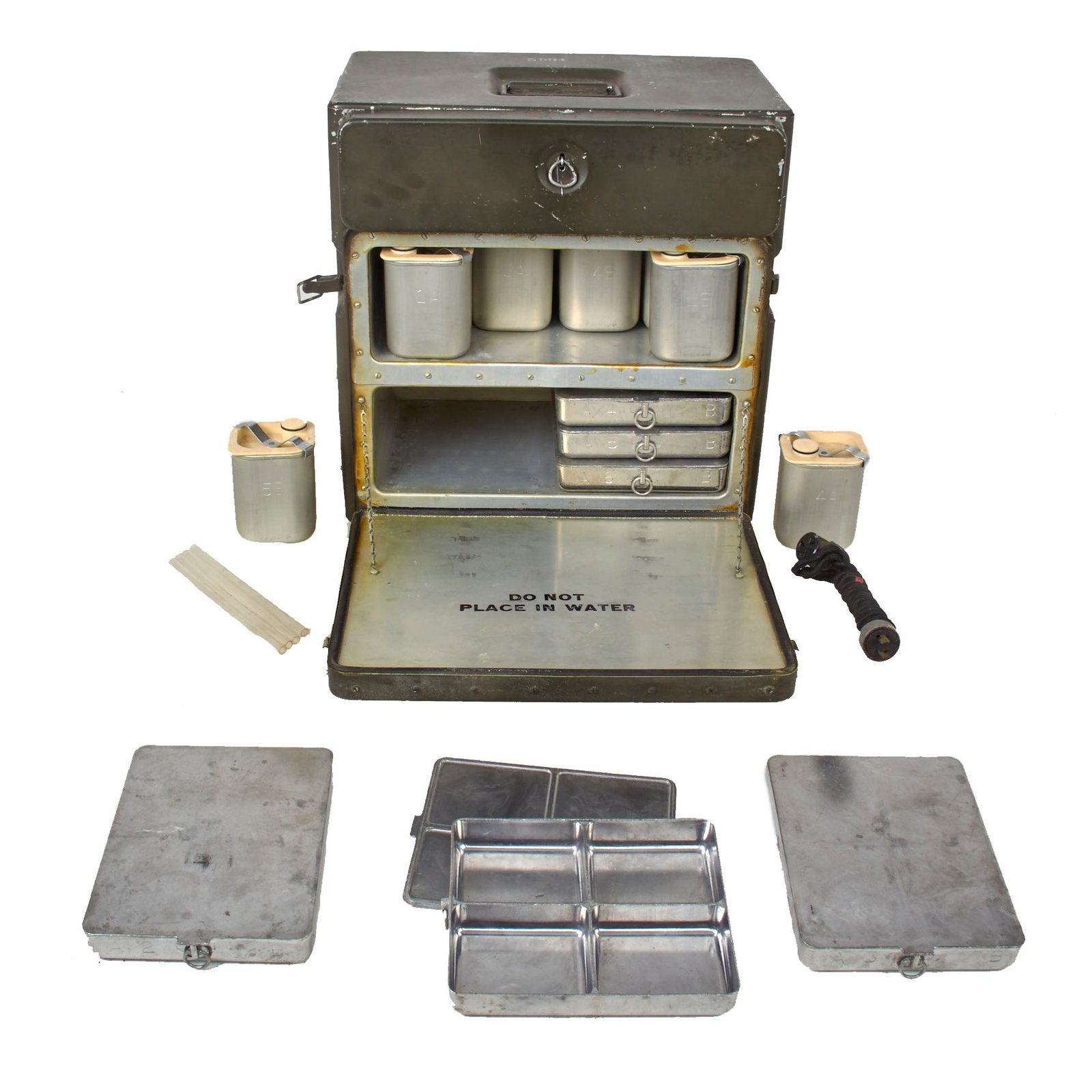 Buy Original U.S. WWII Army Air Forces Model FTG-3-1 Teppen Stove Co. Food Tray Galley / Warmer by The Tappan Stove Co. - Food Trays & Cups | Original Firearms Antique For Sale