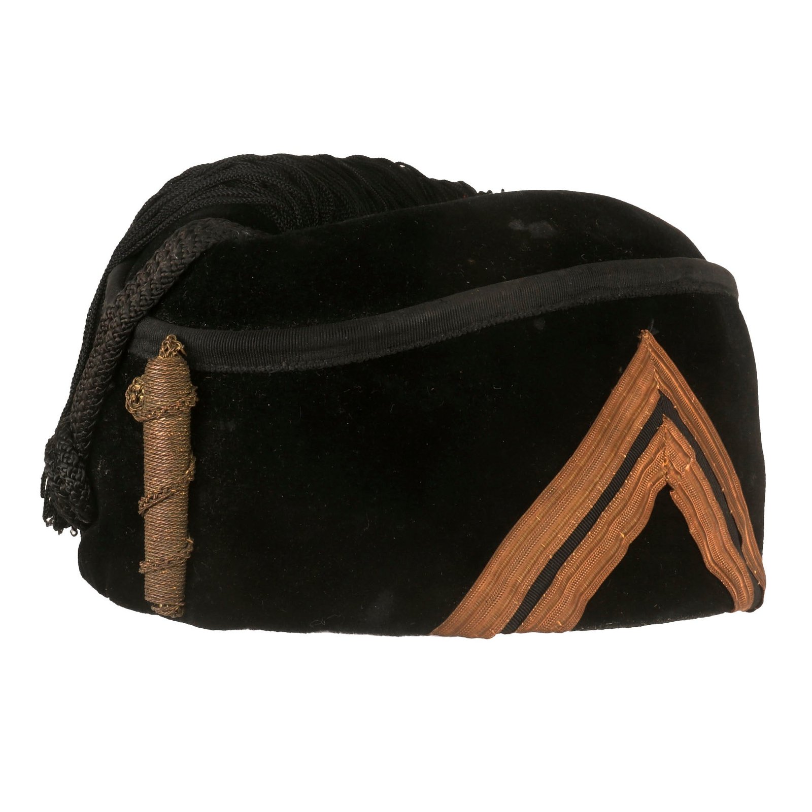 Buy Original WWII Italian Black Shirt MVSN Fascist Lieutenant’s Fez with Bullion Fasces | Original Firearms Antique For Sale