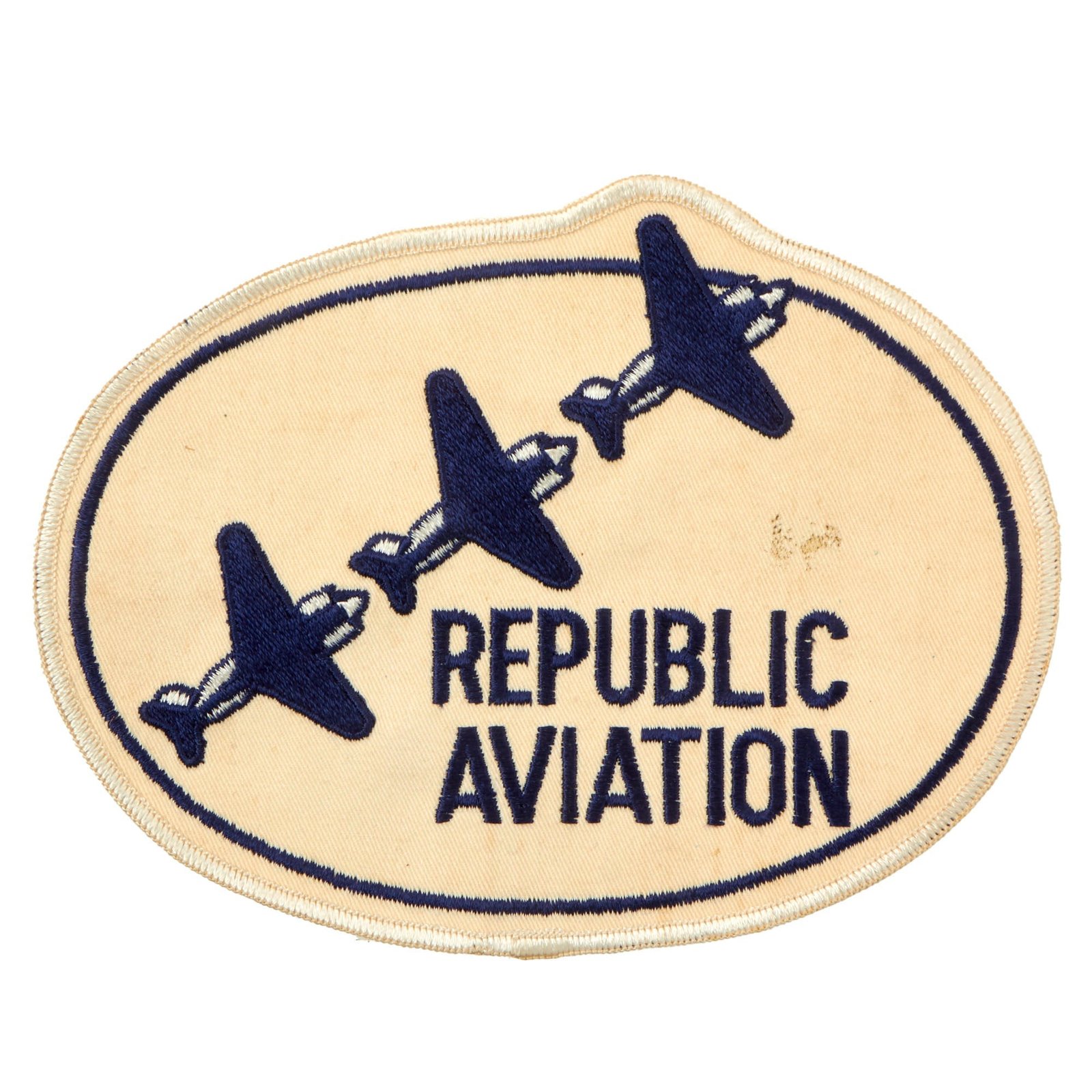 Buy Original U.S. WWII Republic Aviation Employee Jacket Smock Patch - 6⅛ x 8” - Rare | Original Firearms Antique For Sale