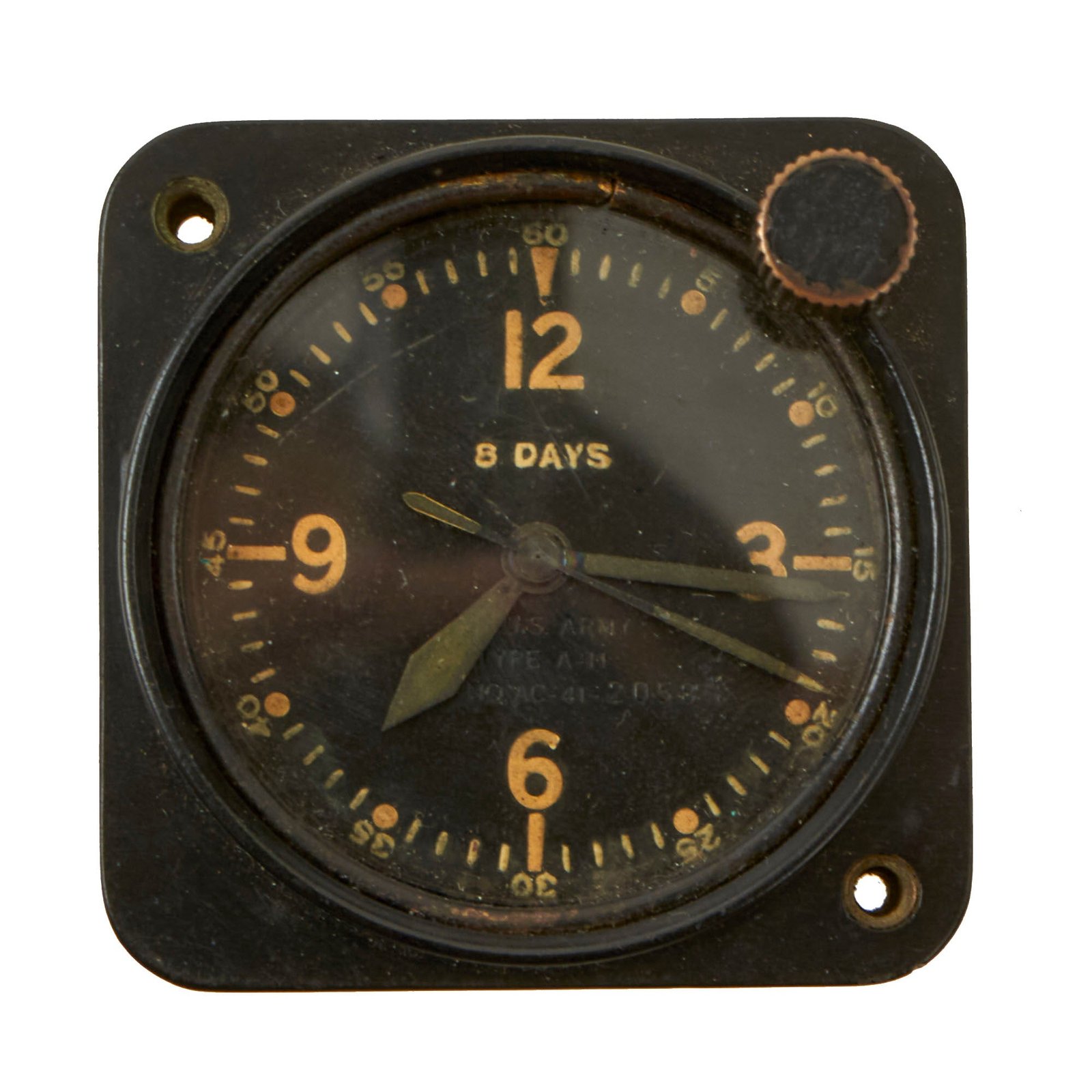 Buy Original U.S. WWII Army Air Force A-11 8 Day Cockpit Clock by Longines-Wittnauer Watch Co. - Functional | Original Firearms Antique For Sale