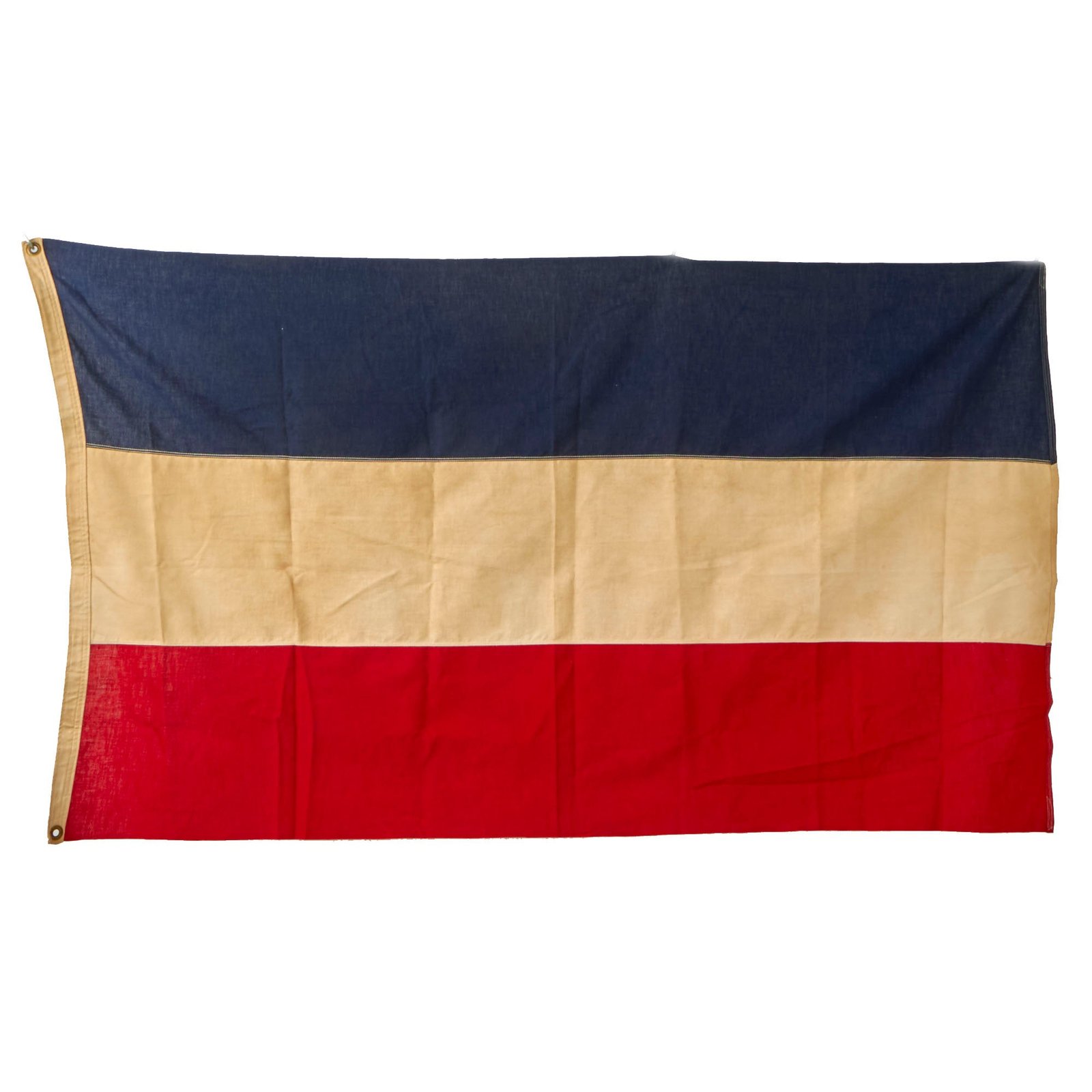Buy Original French WWII Era U.S. Made Tricolor French National Flag by Defiance - 35 x 60” | Original Firearms Antique For Sale