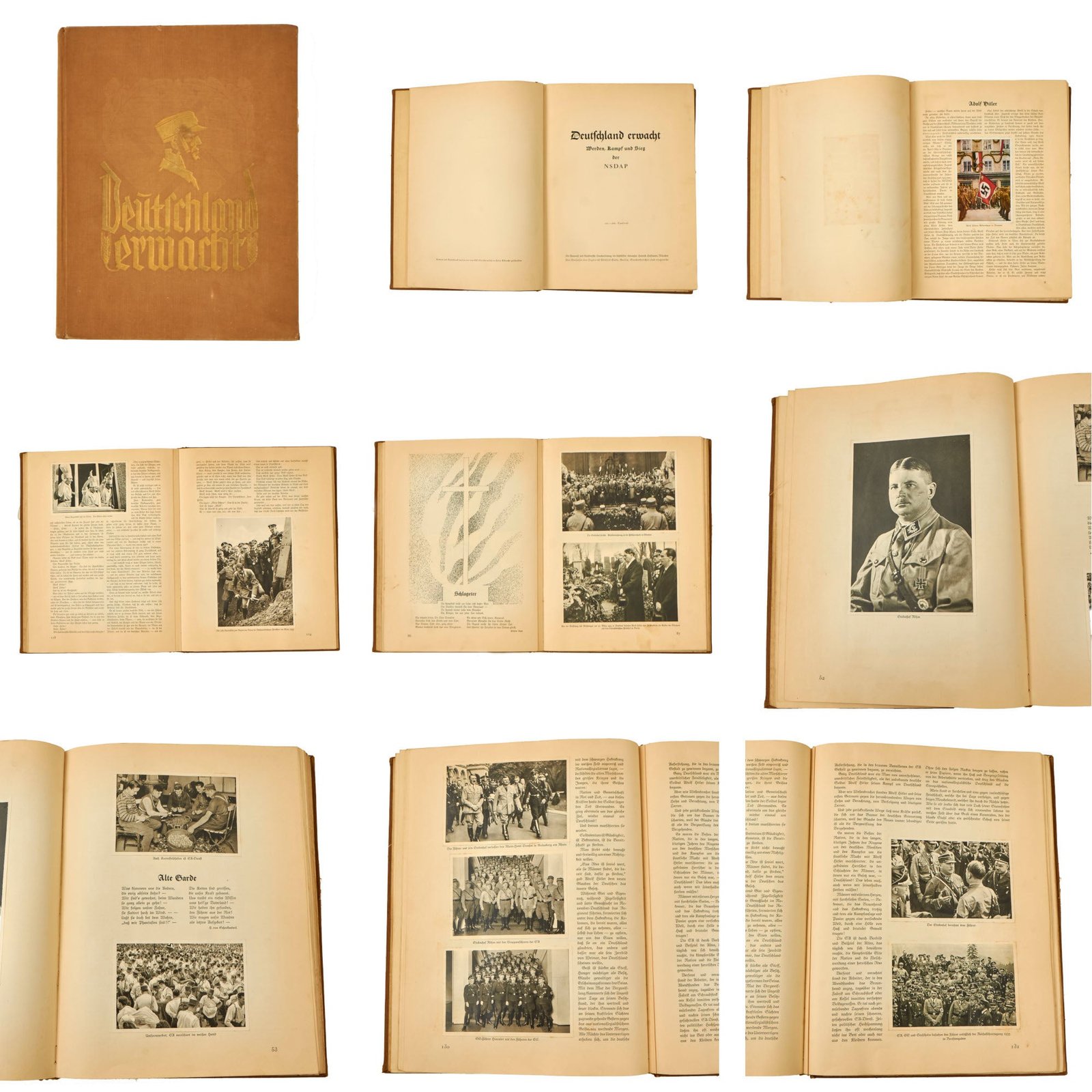 Buy Original German Pre WWII "Deutschland erwacht" NSDAP Cigarette Card Album with Intact Ernst Röhm Picture | Original Firearms Antique For Sale