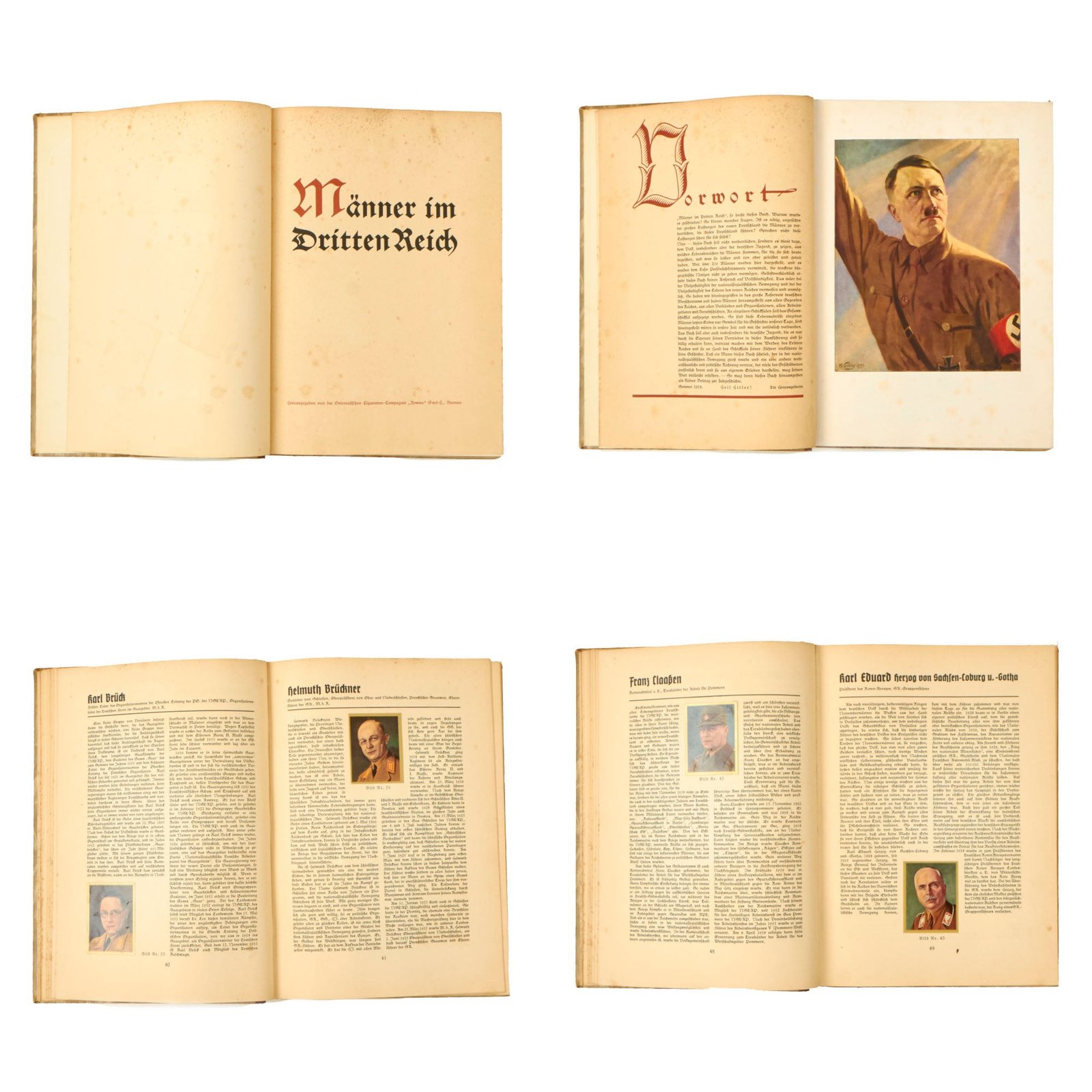 Buy Original German WWII "Männer im Dritten Reich" Men of the Third Reich NSDAP Propaganda Cigarette Card Album | Original Firearms Antique For Sale