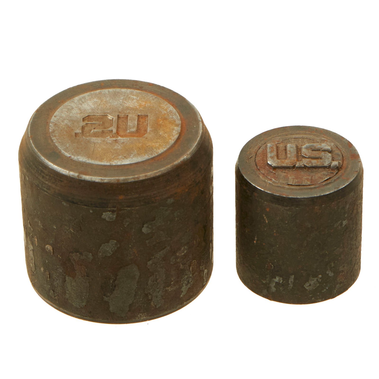 Buy Original U.S. WWI Manufacturing Dies for US Collar Discs - Lot of Two | Original Firearms Antique For Sale