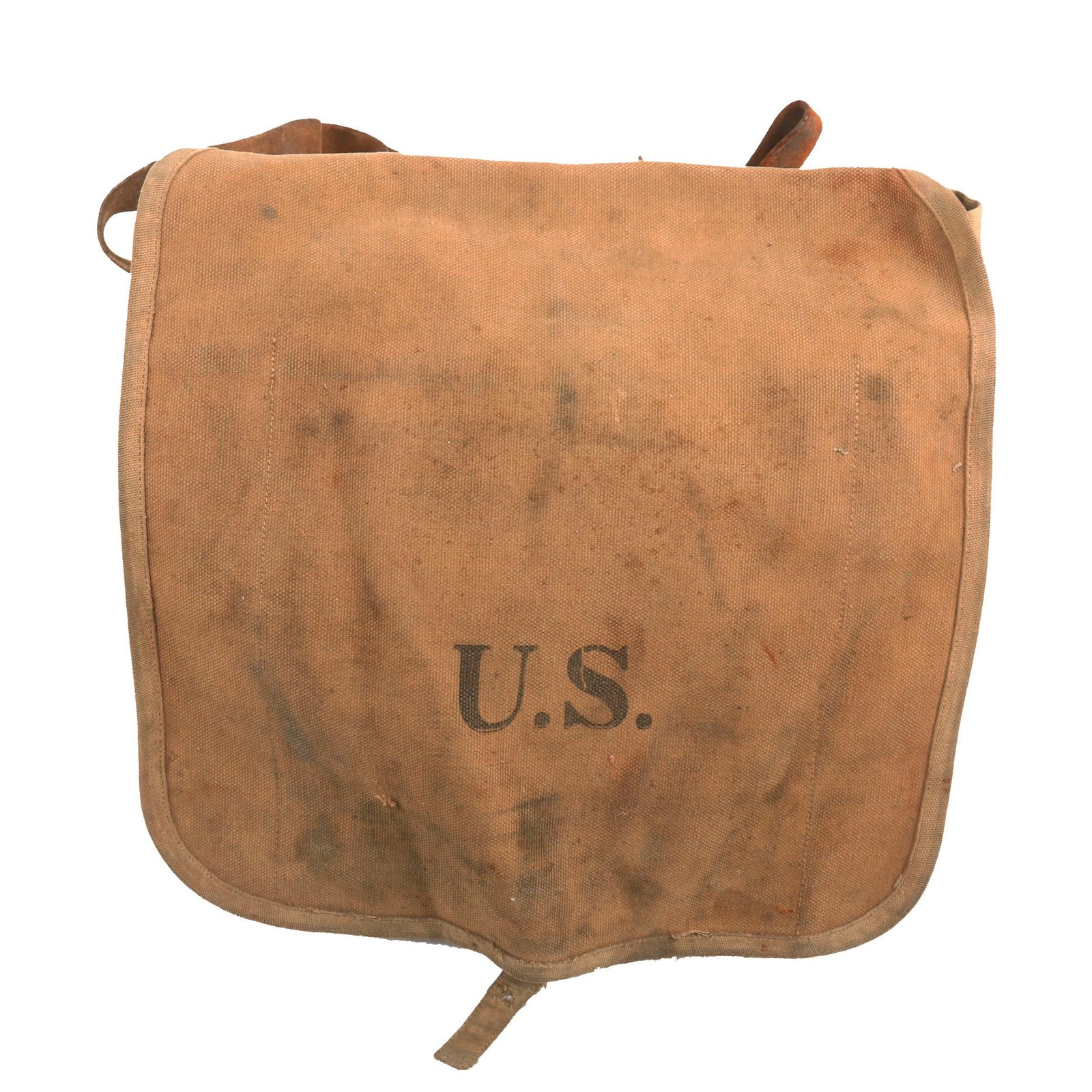 Buy Original U.S. Spanish American War M-1878 Haversack with Original Leather Carrying Strap | Original Firearms Antique For Sale