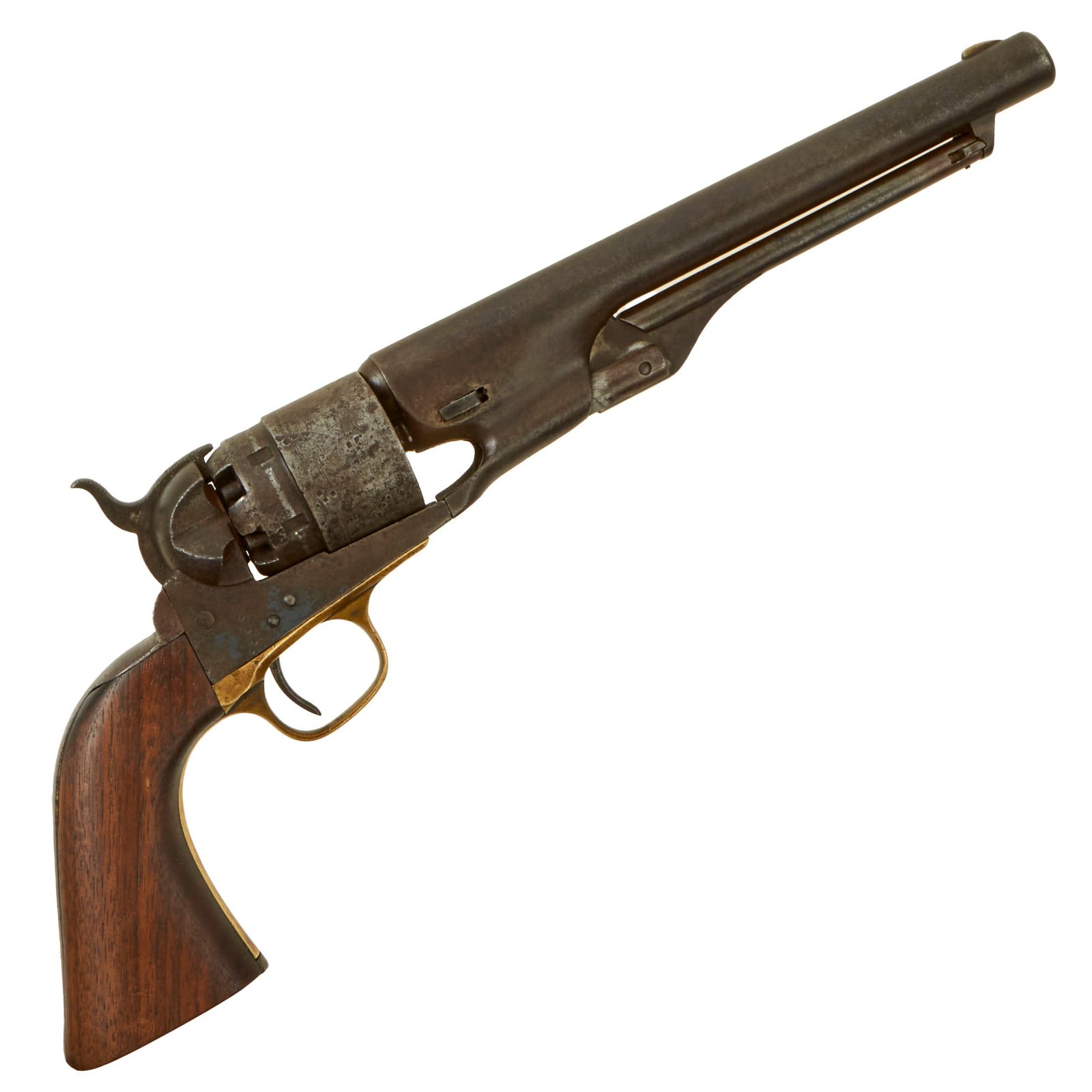 Buy Original U.S. Civil War Colt Model 1860 Army .44cal Percussion Revolver Made in 1862 with Replaced Barrel - Serial 33777 | Original Firearms Antique For Sale
