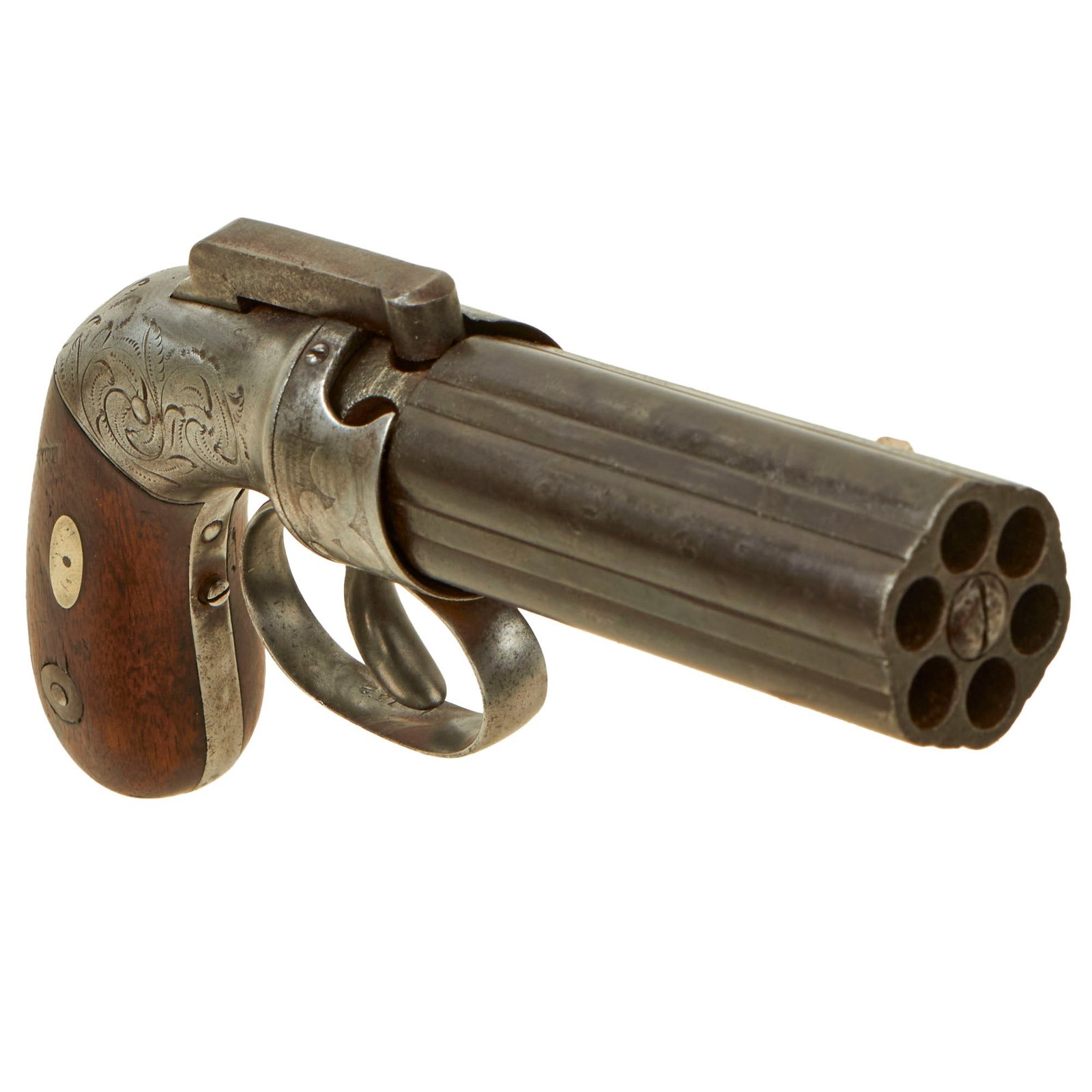 Buy Original U.S. Allen & Thurber of Norwich 1837 Patent .31cal Pocket Percussion Pepperbox Revolver - Matching Serial 132 | Original Firearms Antique For Sale
