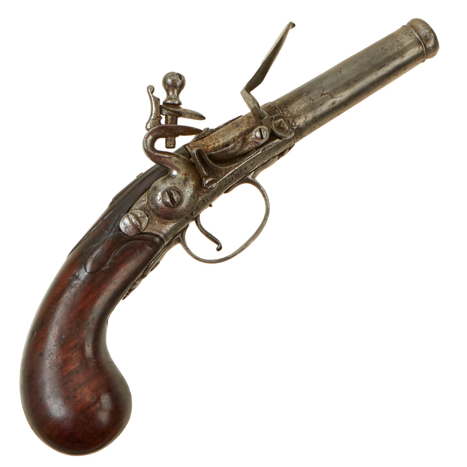 Buy Original Early 18th Century English Short Queen Anne Flintlock Pistol by John Sibley of London - circa 1675 - 1715 | Original Firearms Antique For Sale