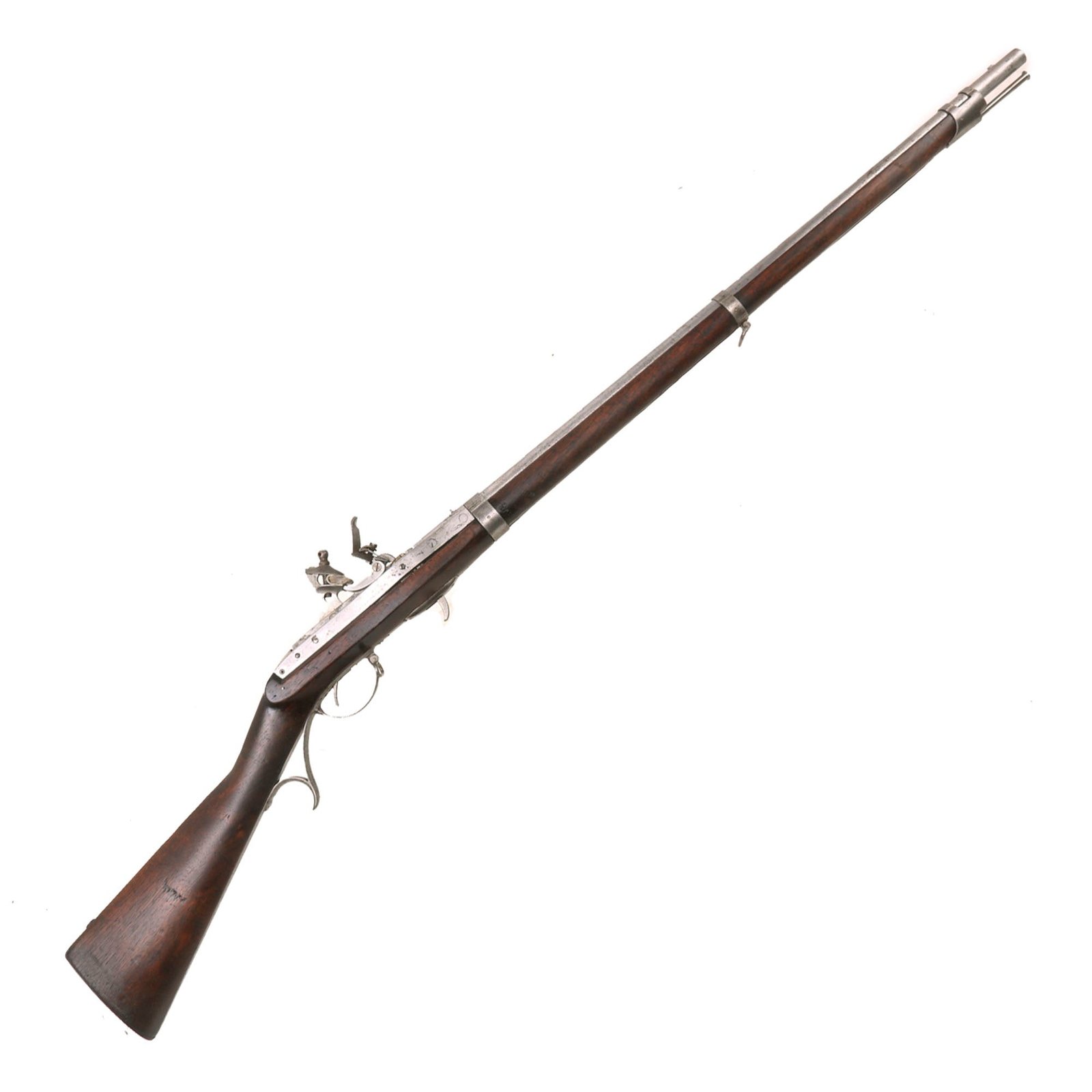 Buy Original Rare U.S Harpers Ferry Type II Hall Model 1819 Breech Loading Flintlock Rifle dated 1832 - Unconverted | Original Firearms Antique For Sale