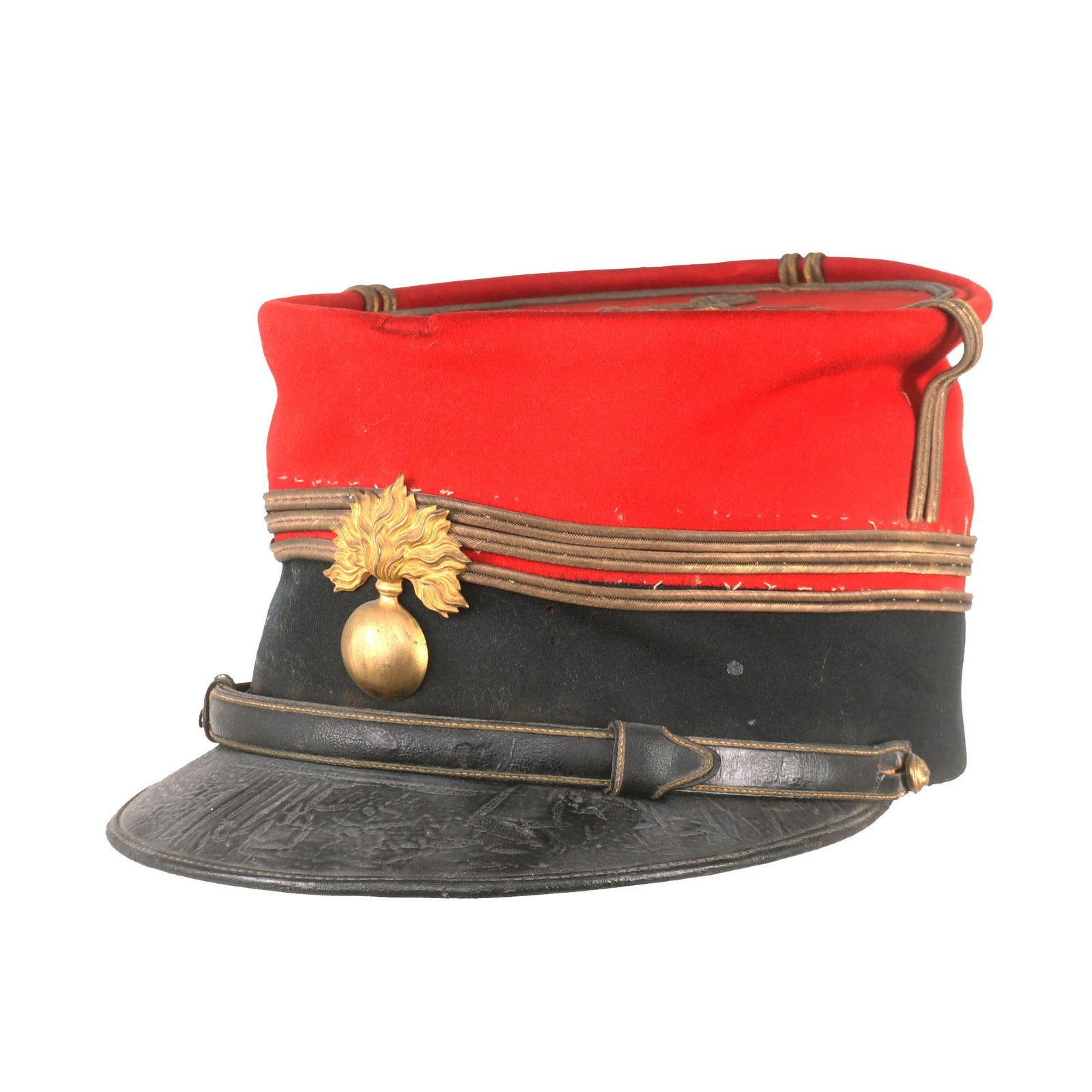 Buy Original French Pre-WWI Model 1872 Infantry Captain Officer’s Kepi with Monogrammed Initials by Michel Spique & Cie. of Paris | Original Firearms Antique For Sale