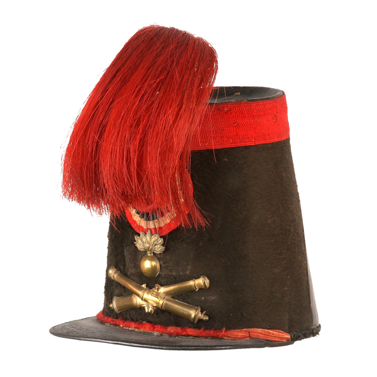 Buy Original French 2nd Empire Artillery Regiment Officer’s Shako with Plume - Circa 1845 | Original Firearms Antique For Sale