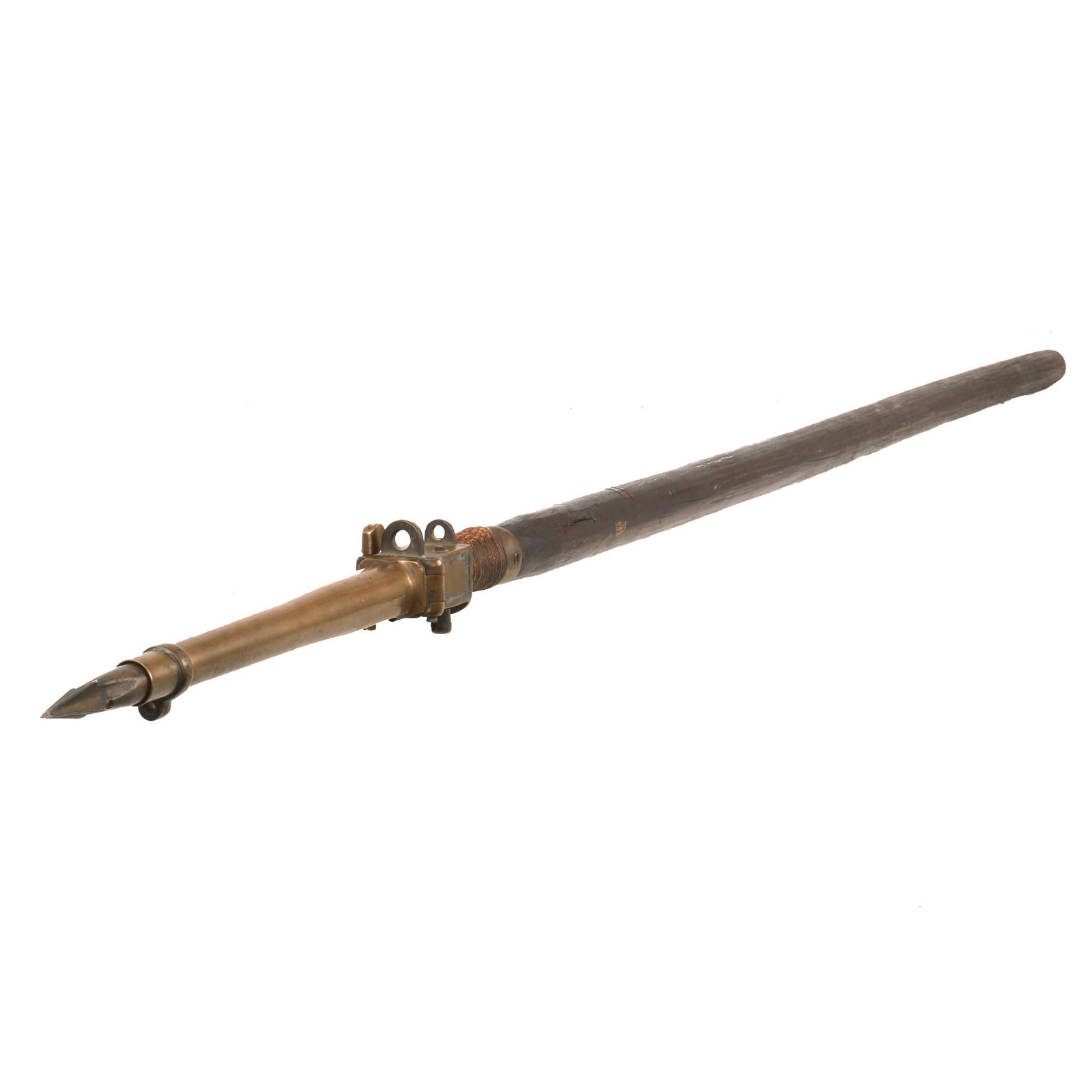 Buy Original U.S. 1865 Patent Ebenezer Pierce Whaling Harpoon Explosive Dart Gun with Intact Original Shaft & Bomb Lance - Inert | Original Firearms Antique For Sale