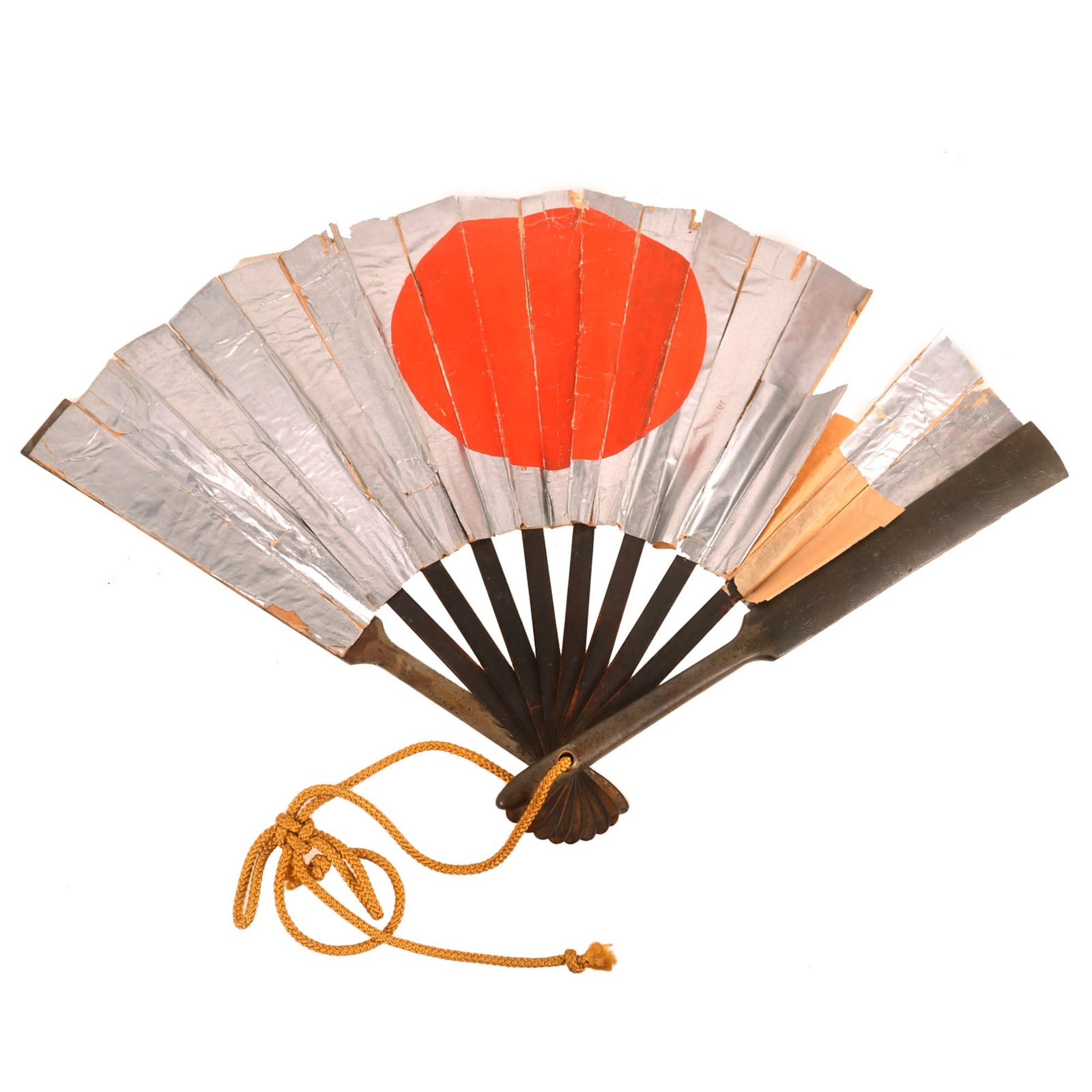 Buy Original Japanese Edo Period Iron War Fan “Tessen” with Engraved Dragon Motif - Tessenjutsu | Original Firearms Antique For Sale