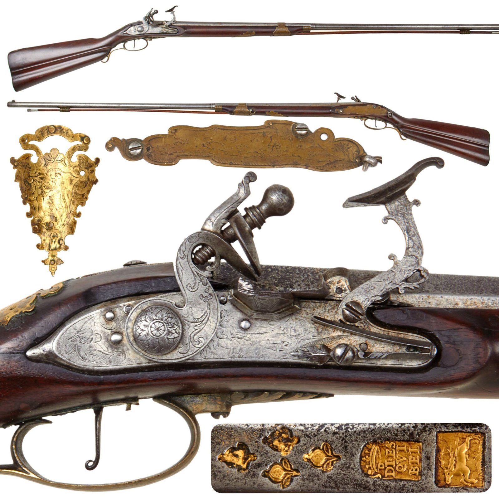 Original 18th Century Spanish Snaphaunce Lock 20 Bore Fowling Piece by Diego Esquivel of Madrid - Circa 1720