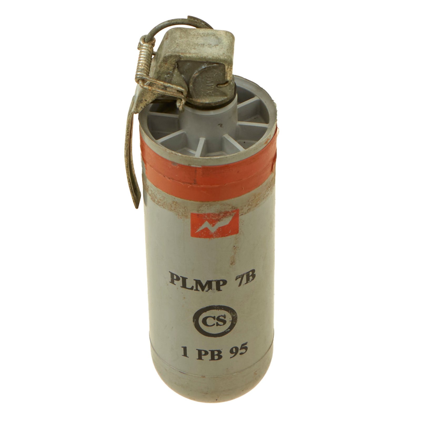 Buy Original French Cold War Era CS PLMP 7B Tear Gas Grenade with Fuze - Inert | Original Firearms Antique For Sale