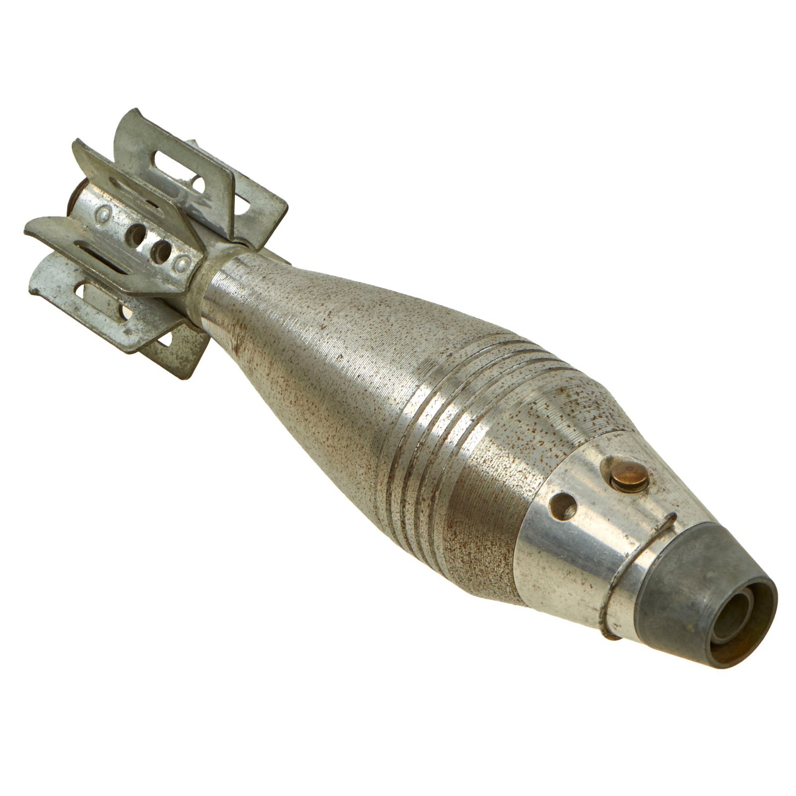Buy Original U.S. WWII M49A2 60mm Deactivated Unfinished Mortar Round with Unfinished Fuse - Markings Never Added - Inert | Original Firearms Antique For Sale