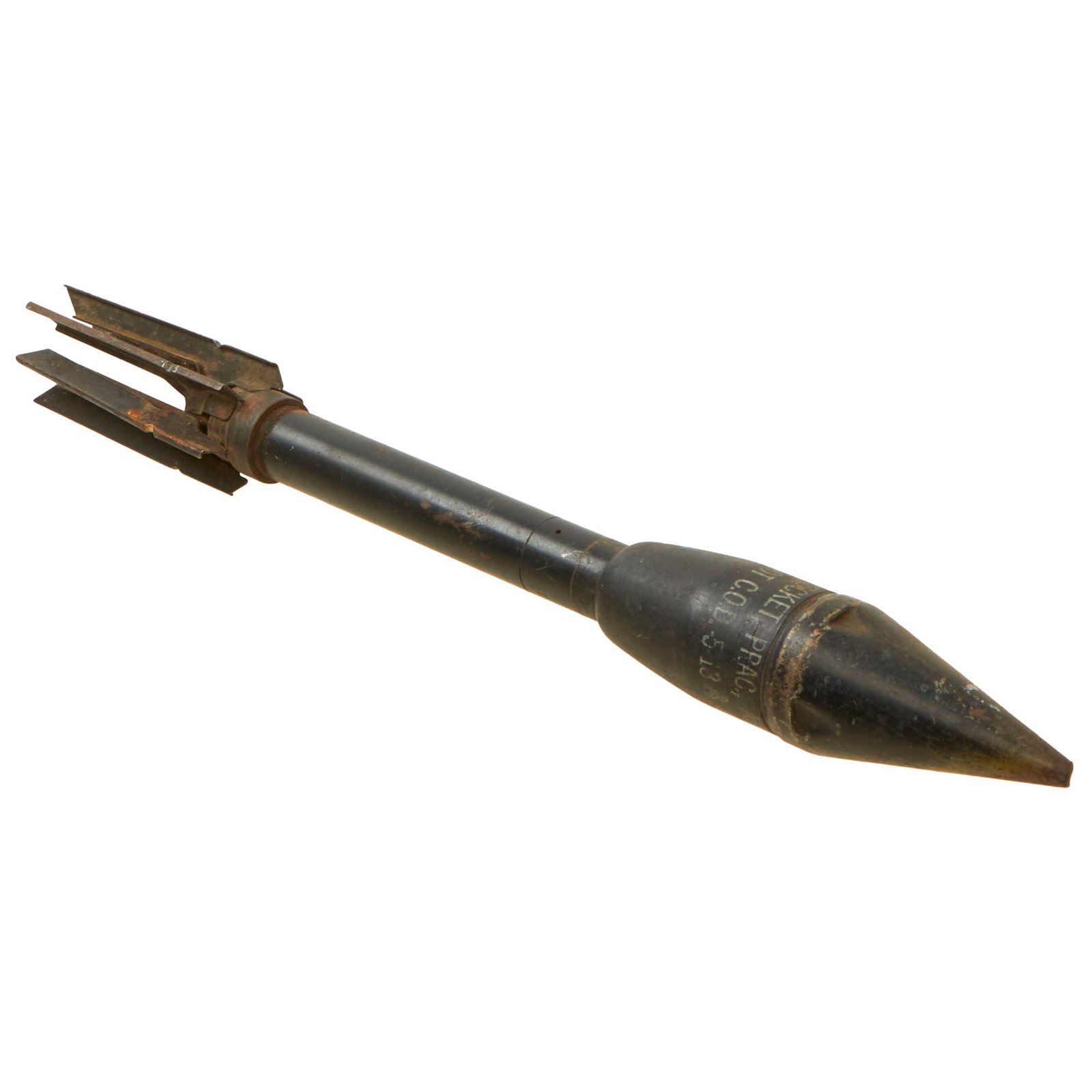 Buy Original U.S. WWII M7A1 Anti-Tank Practice Rocket for the M1 and M1A1 2.36 Inch Bazooka Launcher - Inert | Original Firearms Antique For Sale