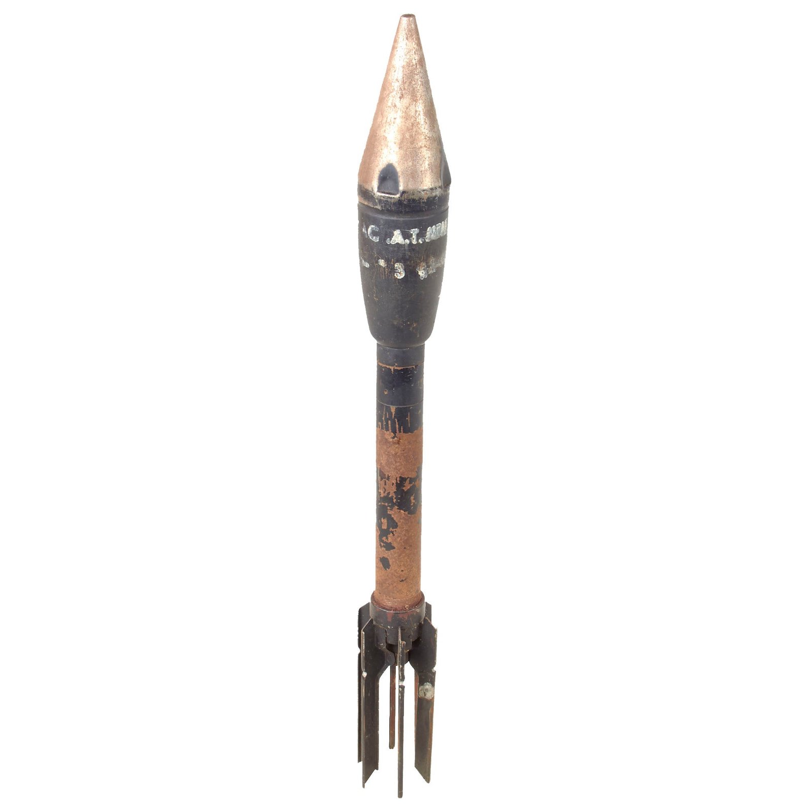 Buy Original U.S. WWII M7A1 Anti-Tank Practice Rocket for the M1 and M1A1 2.36 Inch Bazooka Launcher - Inert - Dated 1944 | Original Firearms Antique For Sale