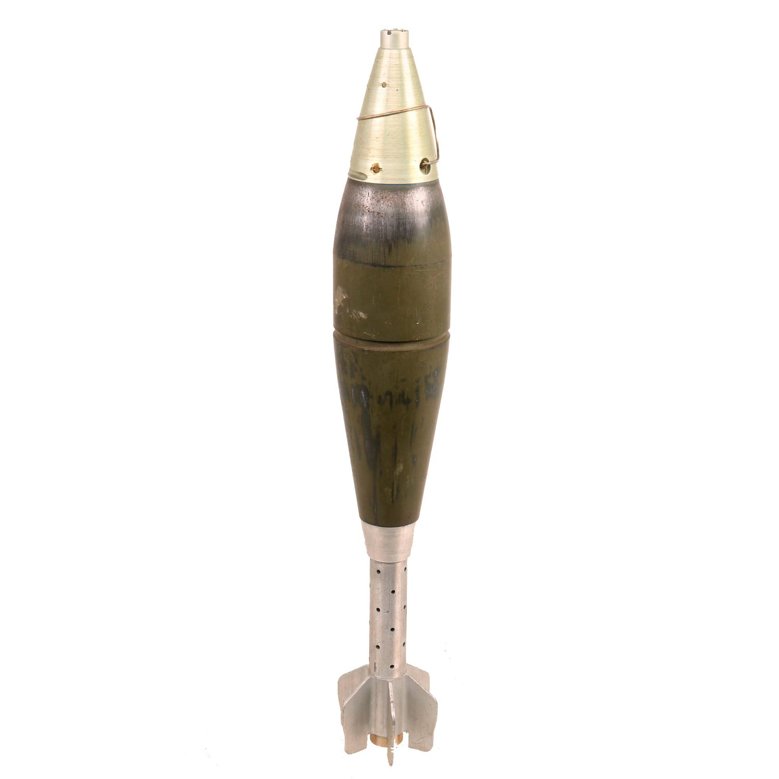 Buy Original U.S. Vietnam War Inert M374A1 HE 81mm Mortar Round with M524A6 Fuze - Dated 1970 & 1974 | Original Firearms Antique For Sale
