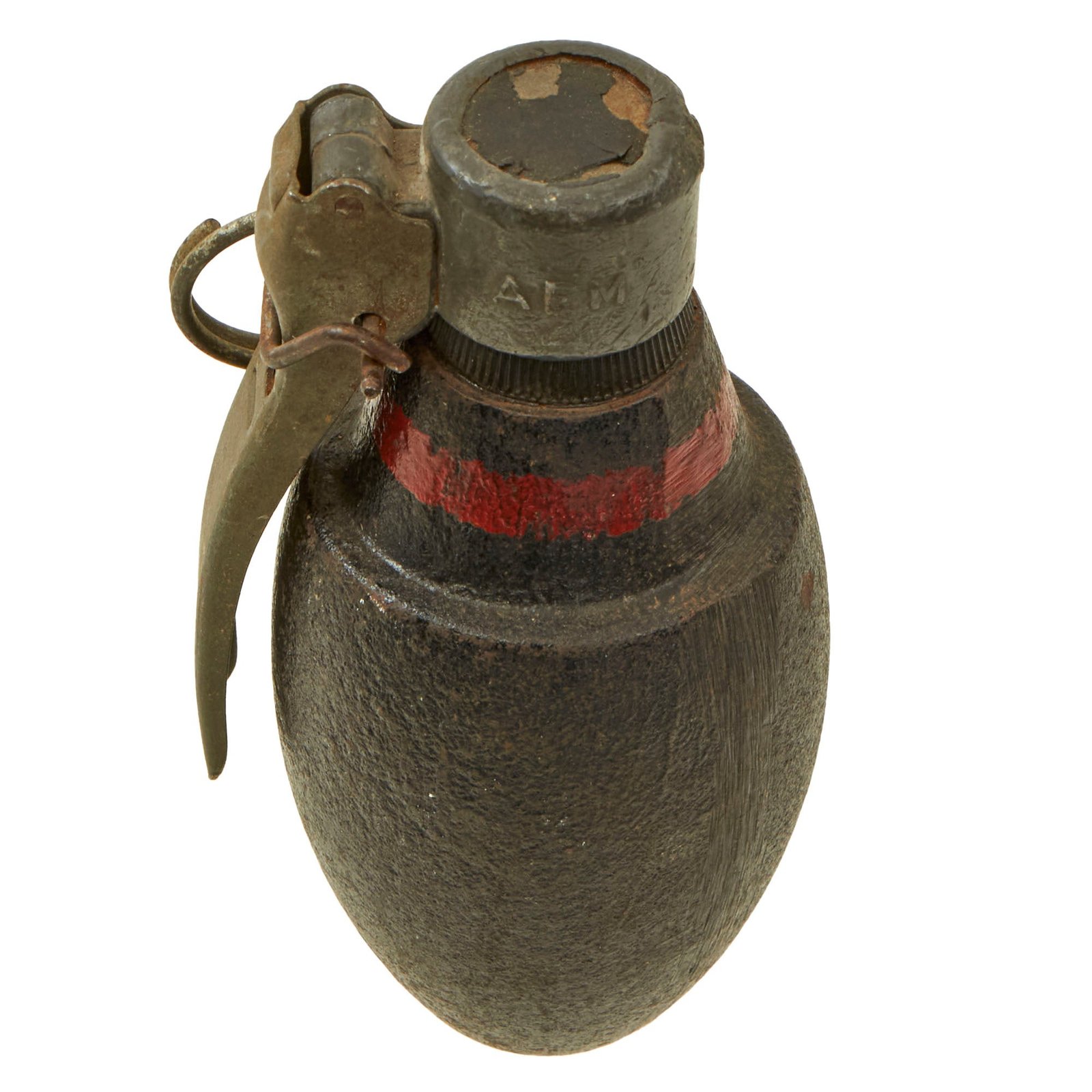 Buy Original Dutch Post-WWII 1959 Dutch No. 2 Grenade with French Mle 1935 Fuze - Inert | Original Firearms Antique For Sale