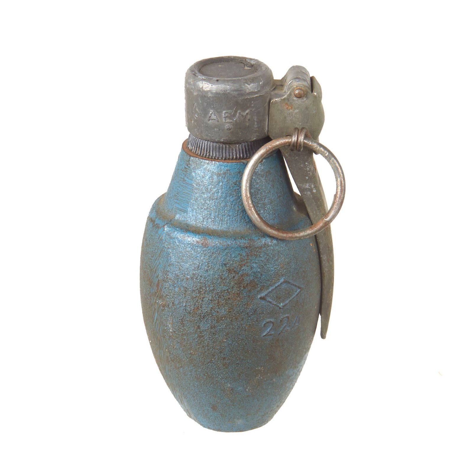 Buy Original Dutch Post-WWII 1959 Dutch No. 2 Practice Grenade with French Mle 1935 Fuze - Inert | Original Firearms Antique For Sale