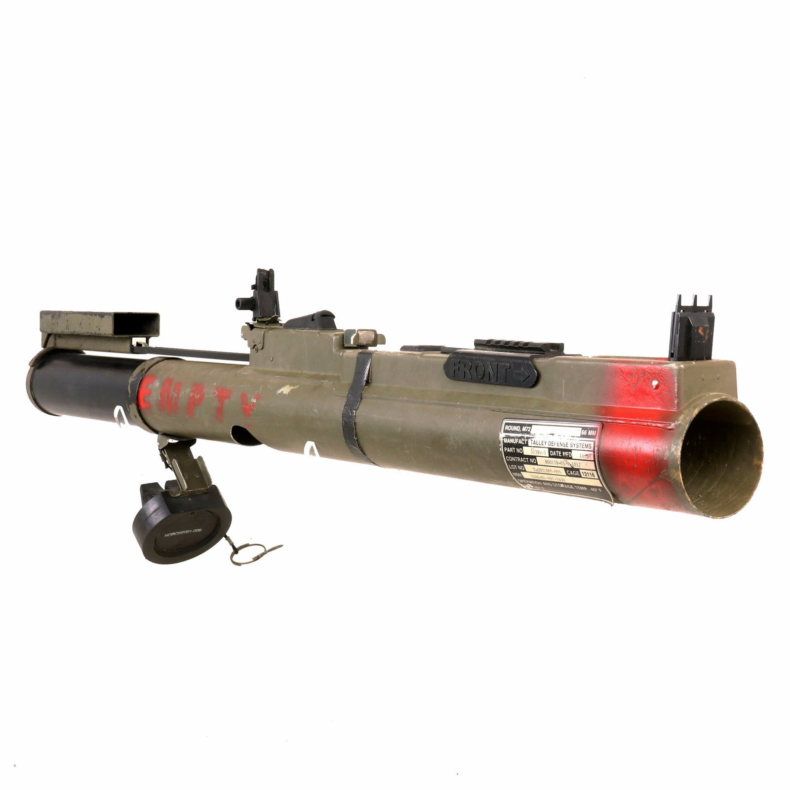 Buy Original U.S. Global War on Terror INERT M72A7 Light Anti-Tank Weapon LAW Rocket Propelled Grenade Launcher With Picatinny Rail - Dated 2005 | Original Firearms Antique For Sale