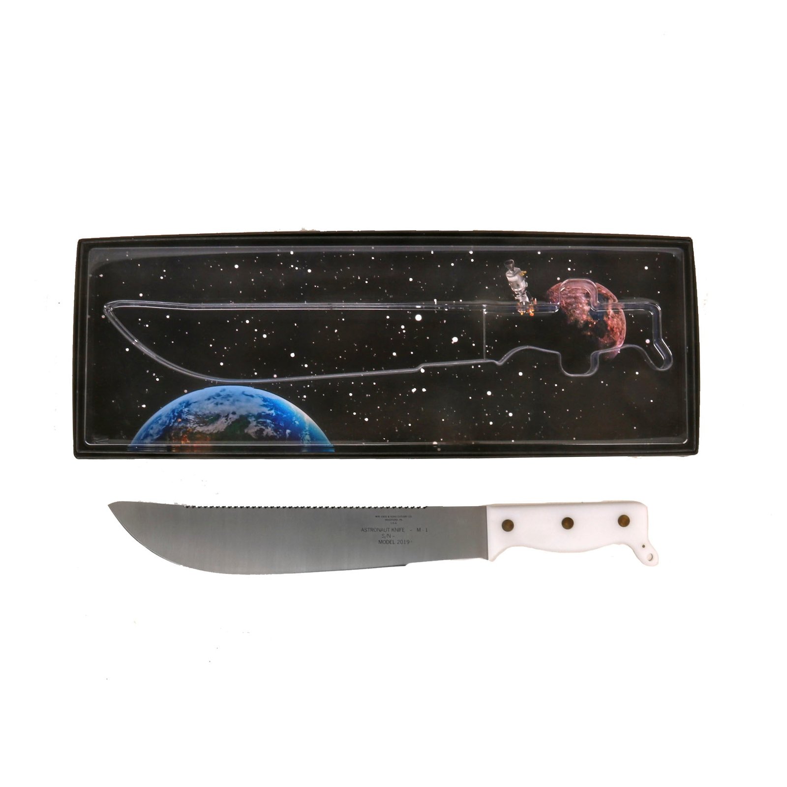 Buy U.S. NASA 50th Anniversary Commemorative Replica Case Astronaut Knife M-1 | Original Firearms Antique For Sale