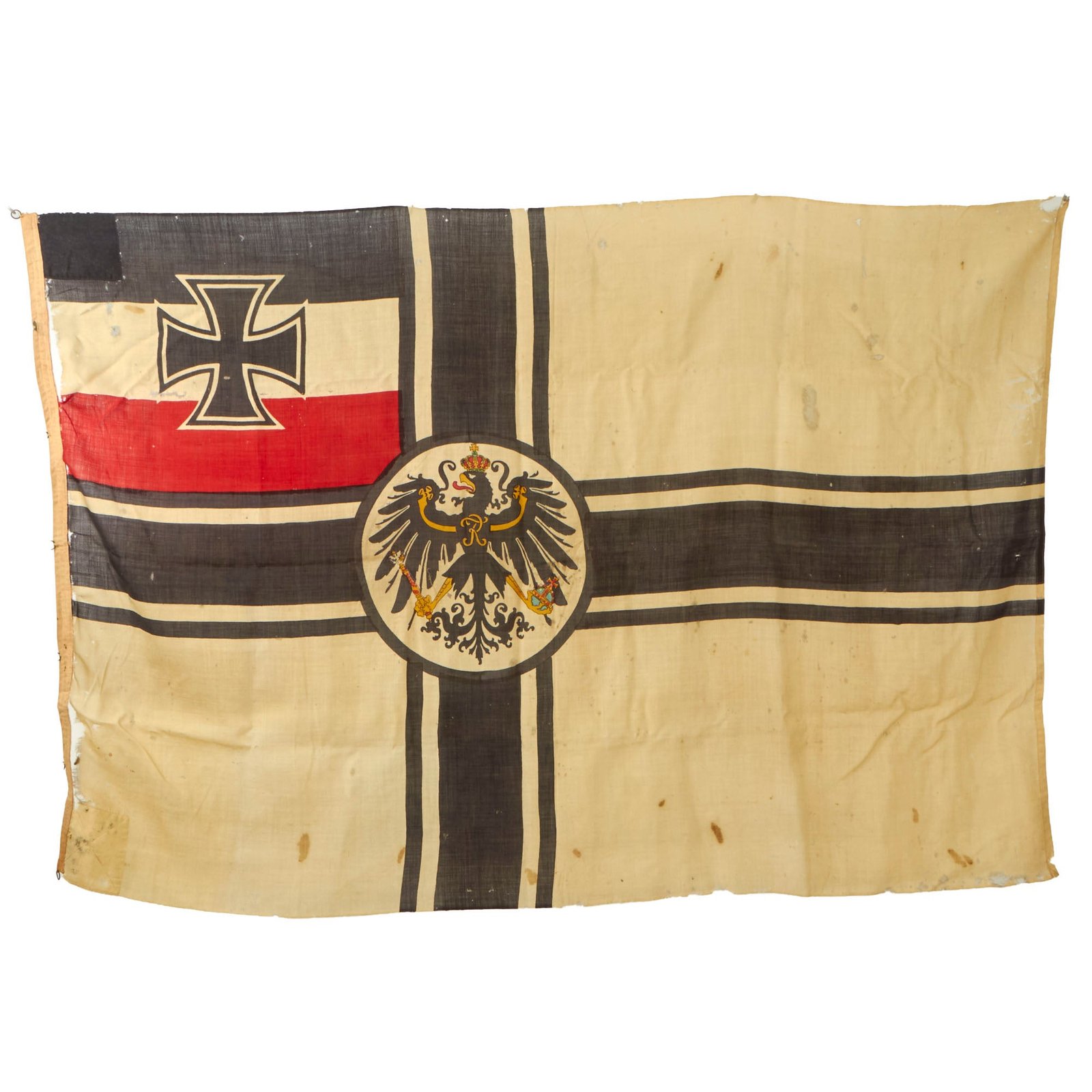 Buy Original WWI Imperial German Navy Reichskriegsflagge War Ensign Battle Flag - 46 x 68” | Original Firearms Antique For Sale