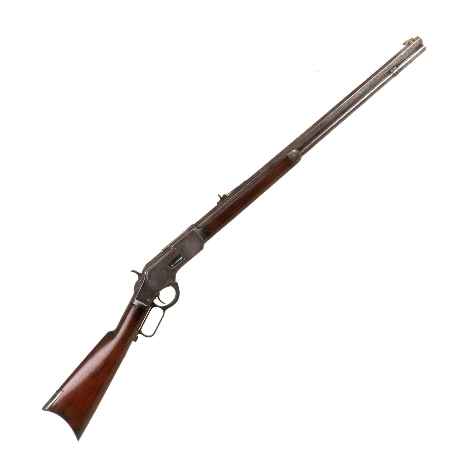 Buy Original U.S. Winchester Model 1873 .44-40 Repeating Rifle with Special Order 26" Octagonal Barrel & Set Trigger Made in 1884 - Serial 153690A | Original Firearms Antique For Sale