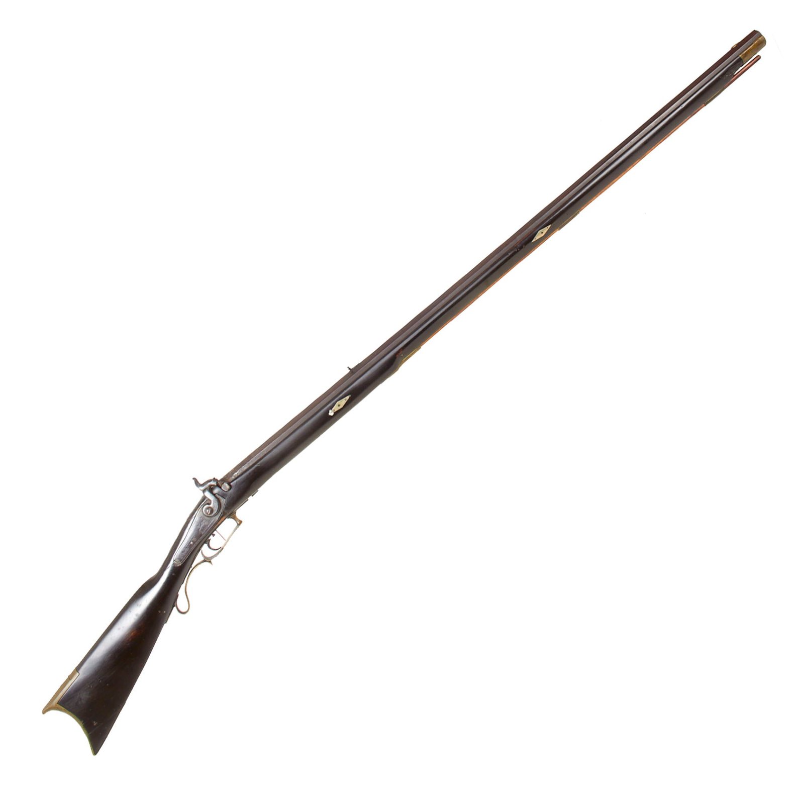 Buy Original U.S. Kentucky Full Stocked .41cal Percussion Rifle with R. & W.C. Biddle & Co. Lock and Set Trigger - Circa 1845 | Original Firearms Antique For Sale