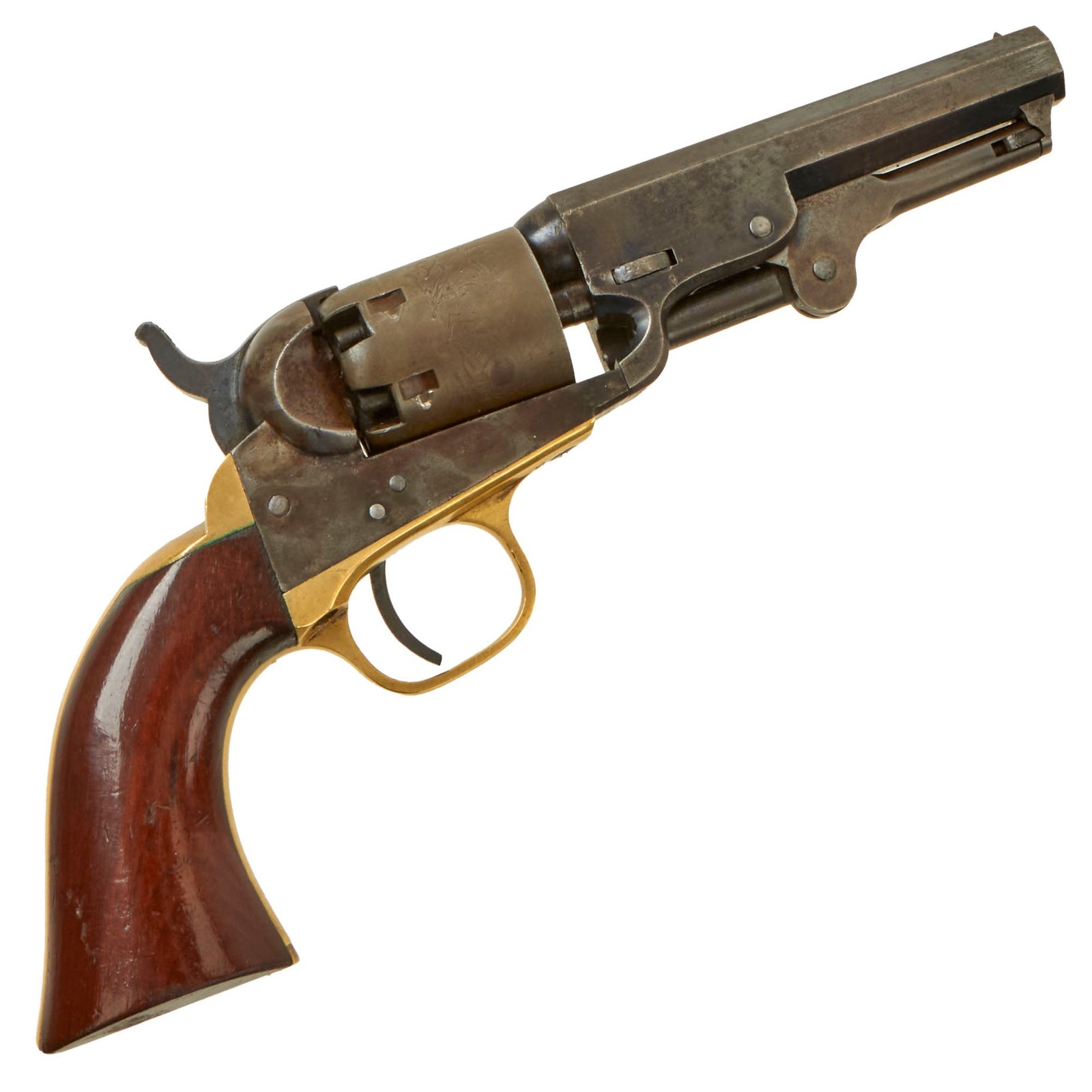 Buy Original U.S. Indian Wars Era Excellent Colt M1849 Pocket Percussion Revolver with 4" Barrel & Cylinder Scene Made in 1868 - Matching Serial 305997 | Original Firearms Antique For Sale