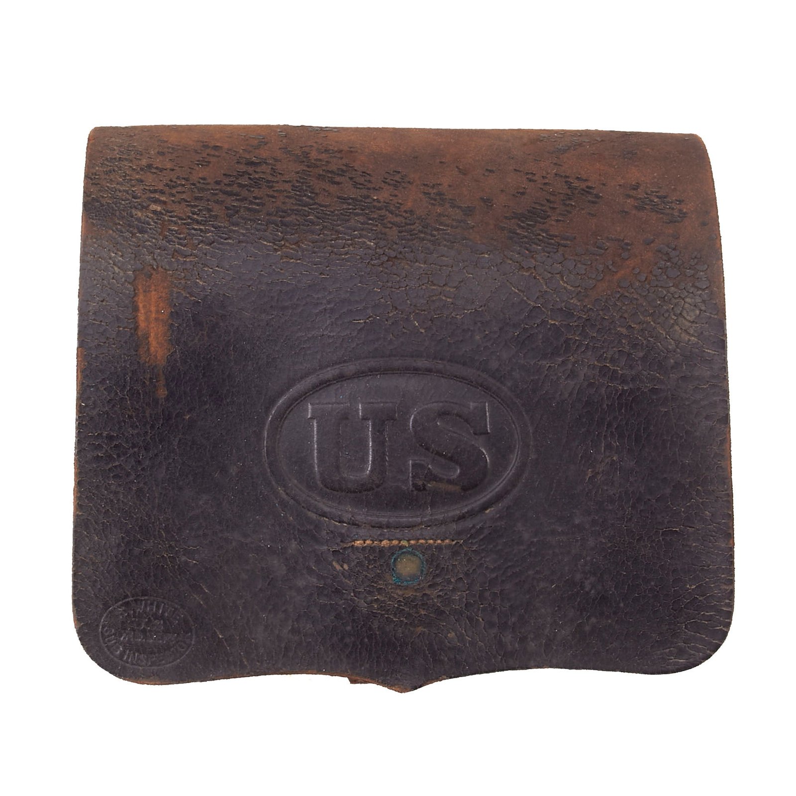 Buy Original U.S. Civil War M1864 .58 Caliber Cartridge Box and Matching Tins with Ordnance Department Inspection Stamp | Original Firearms Antique For Sale