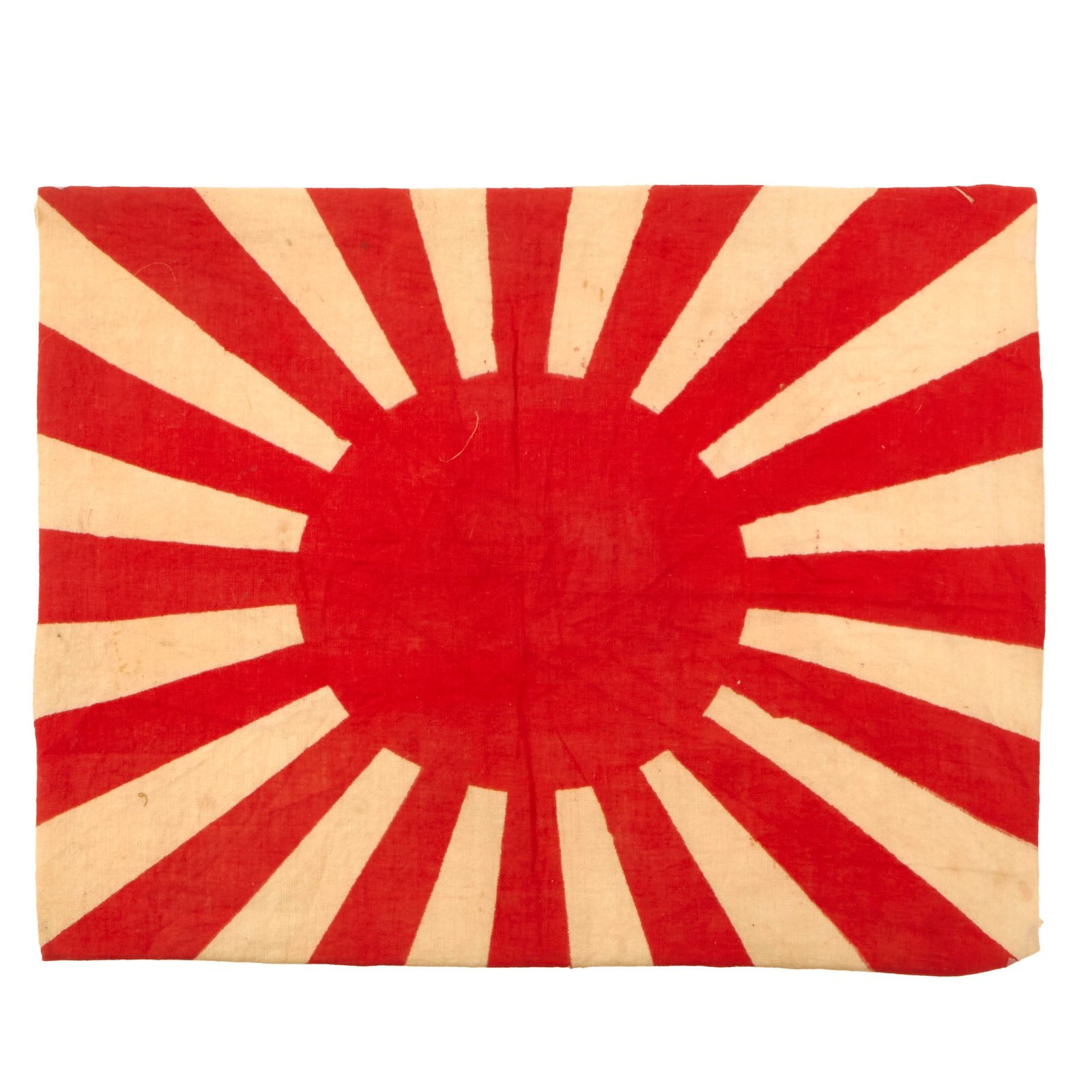 Buy Original Japan WWII Imperial Japanese Army Small Rising Sun War Flag Attached to Card Paper - 9" x 11 1/2" | Original Firearms Antique For Sale