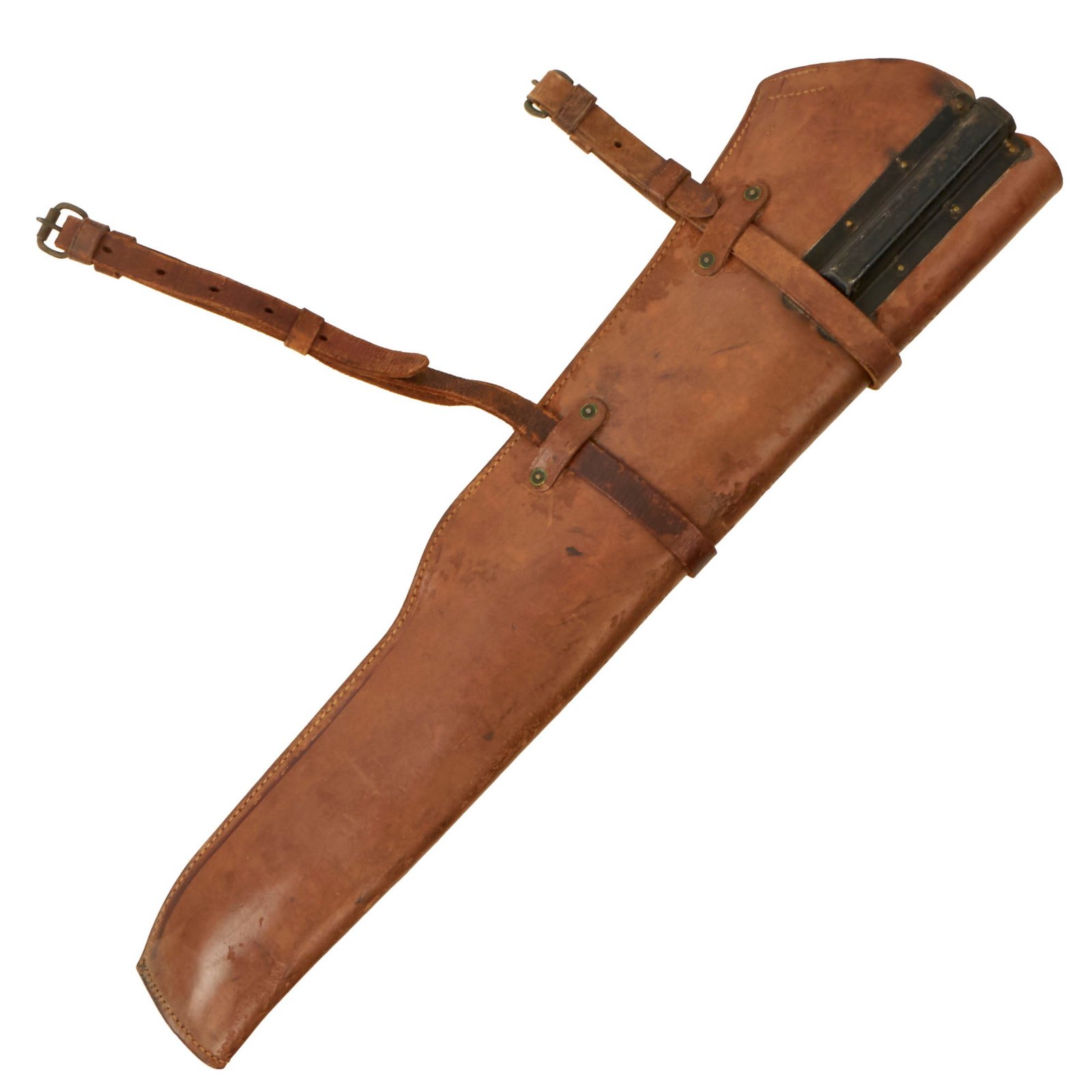 Buy Original U.S. WWII 1942 Dated M1 Garand Rifle Leather Jeep Scabbard by Boyt | Original Firearms Antique For Sale