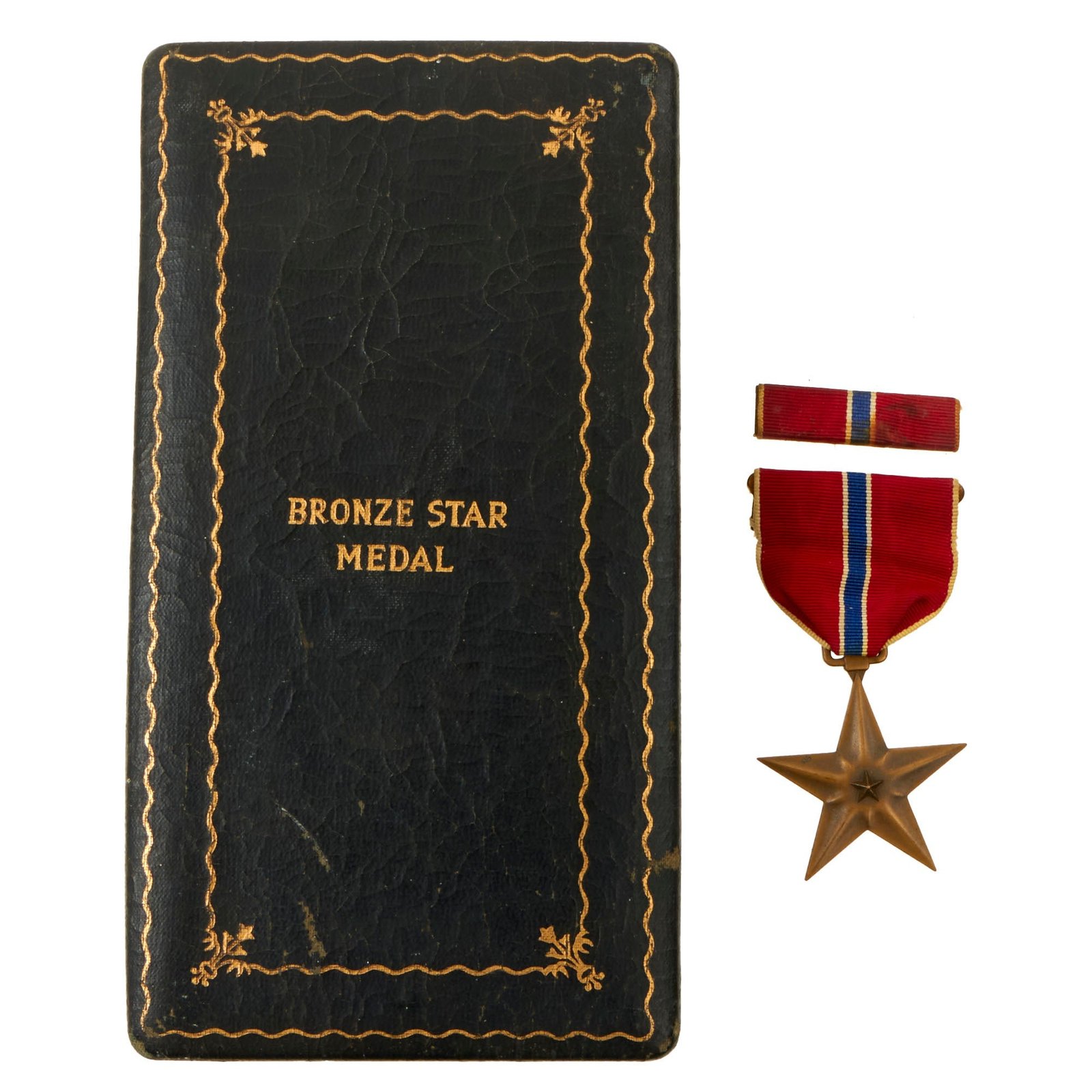Buy Original U.S. WWII Engraved Bronze Star Medal to OSS Member with Ribbon in Presentation Case - William Goring Bowdler - Office of Strategic Services | Original Firearms Antique For Sale