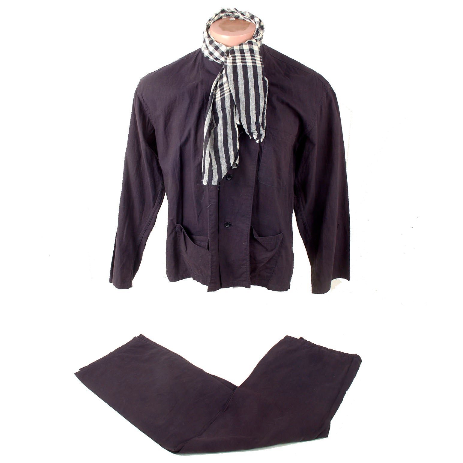 Original U.S. Vietnam War VietCong Black Pajamas Uniform Set - Shirt and Pants with Scarf - Vietnam Veteran Bringback