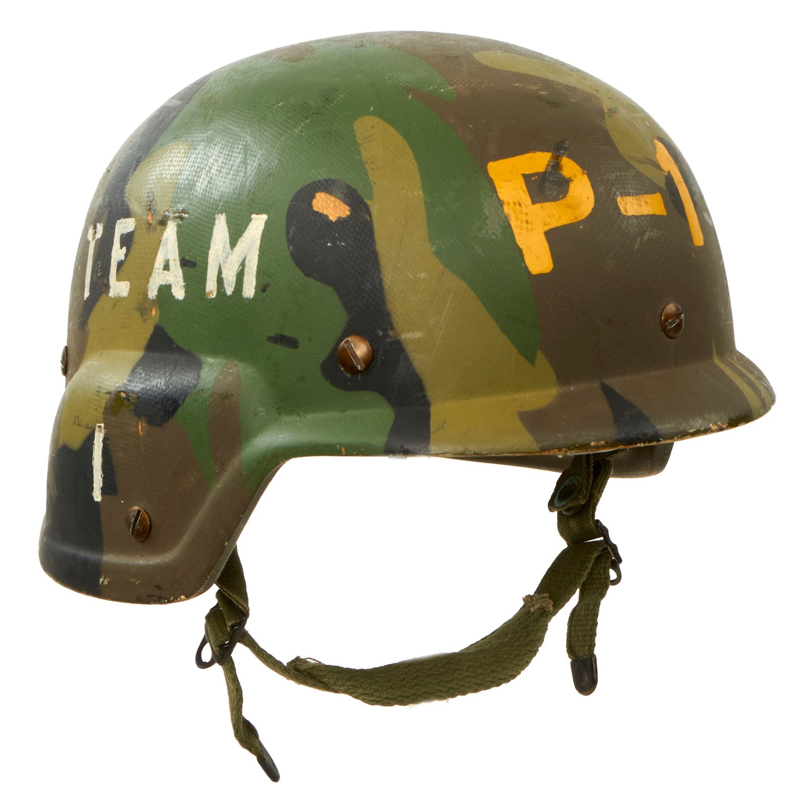 Buy Original U.S. Cold War Experimental Pre-Production PASGT Helmet of Glass-Reinforced Plastic - Natick Laboratories Test Helmet - Ca. 1975 | Original Firearms Antique For Sale