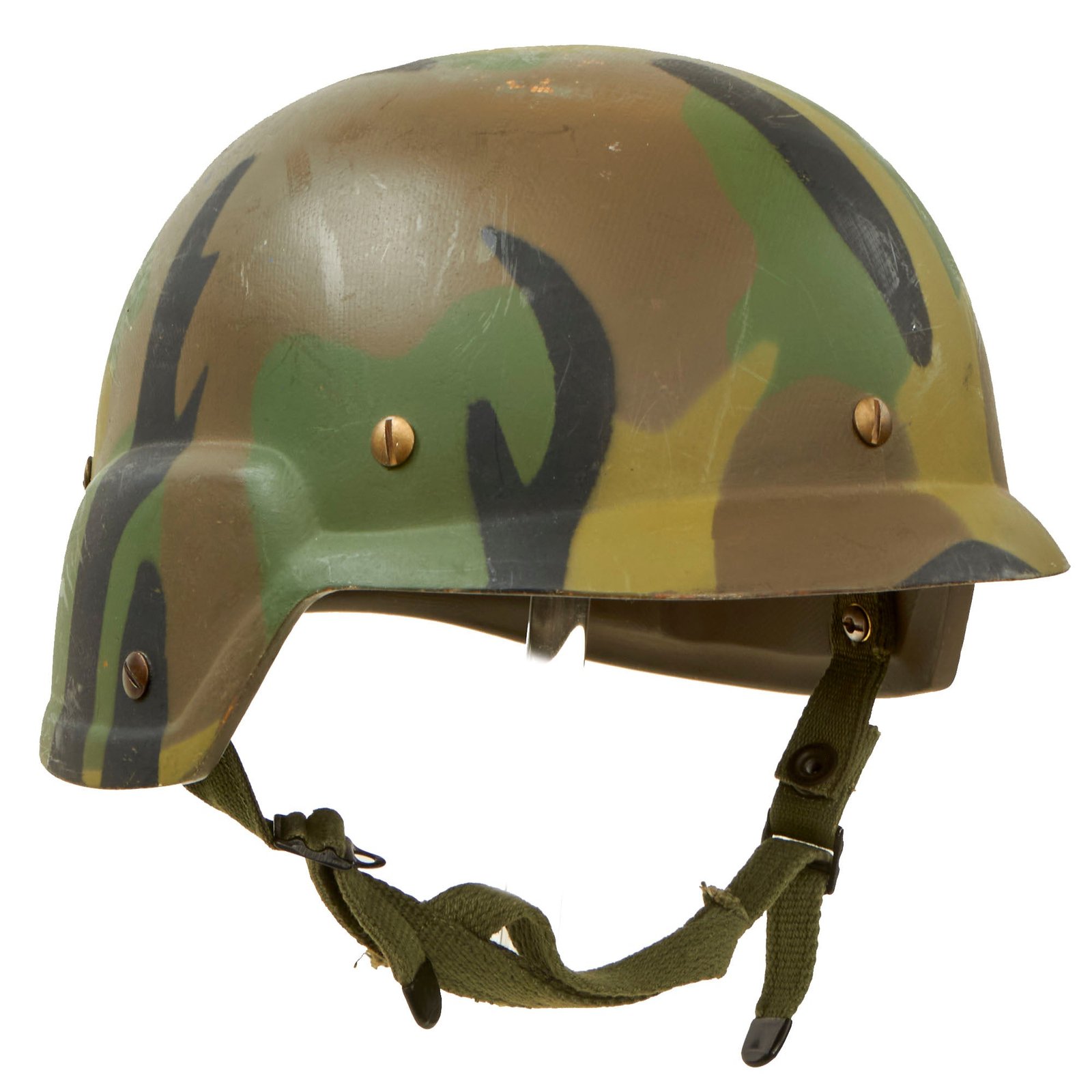 Buy Original U.S. Late 1970s Early Personnel Armor System for Ground Troops Experimental PASGT Ceramic “Fritz” Helmet | Original Firearms Antique For Sale