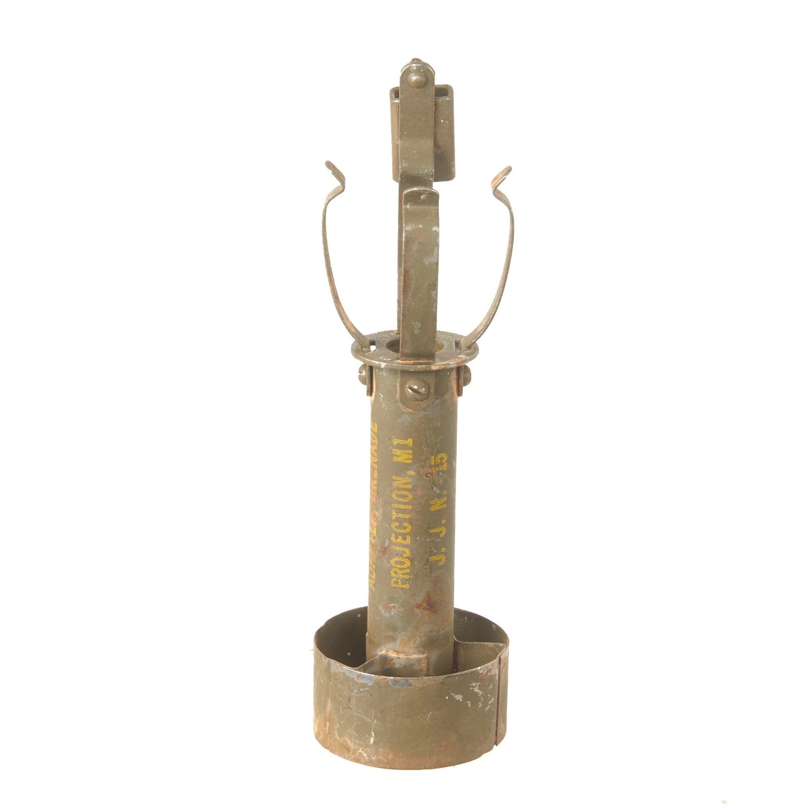 Buy Original U.S. WWII Inert MkII Grenade Launcher M1 Rifle Grenade Adapter - Wartime 4-Prong Configuration - Dated 1944 | Original Firearms Antique For Sale