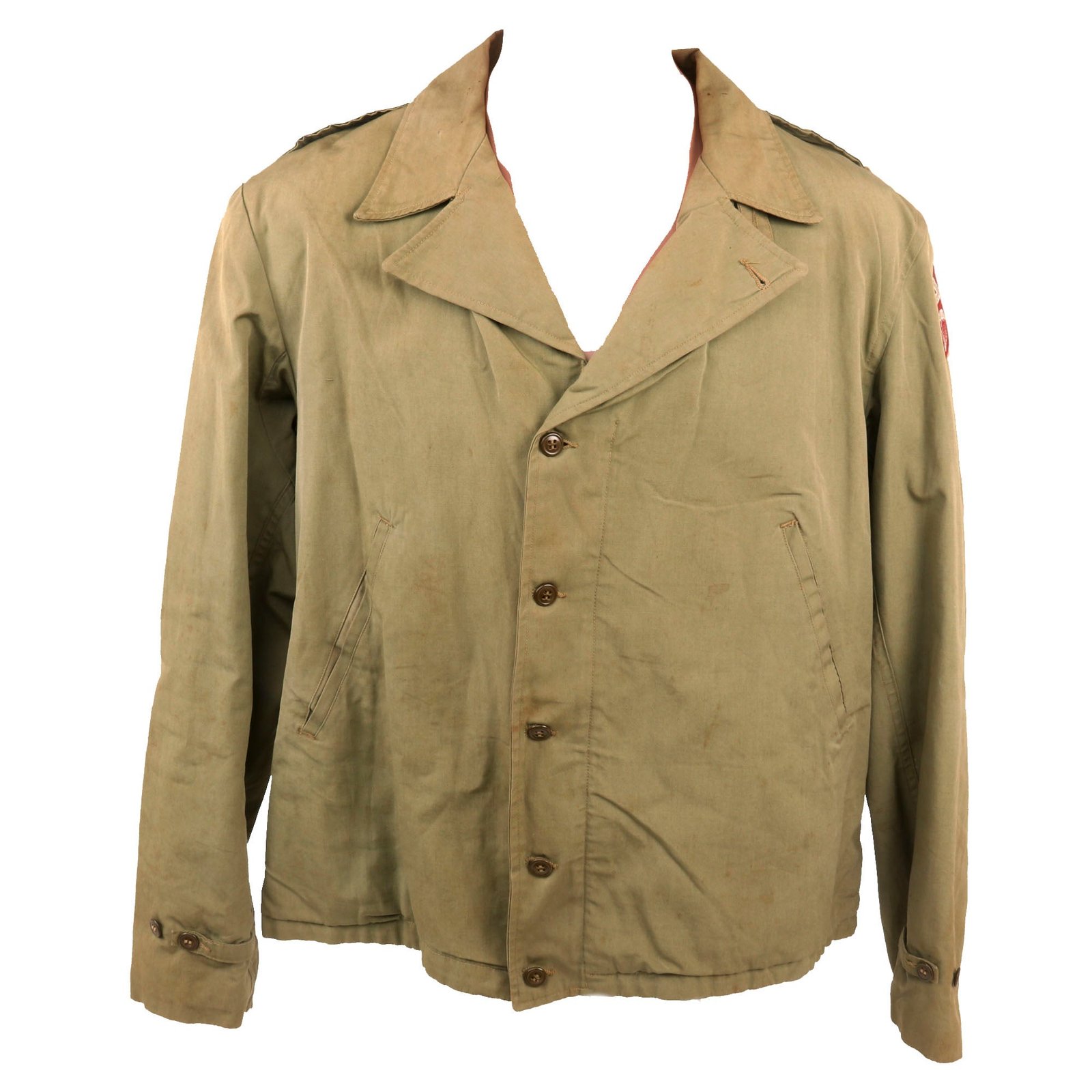 Buy Original U.S. WWII M1941 Field Jacket with Period-Applied Army Airborne Command SSI & Laundry Number | Original Firearms Antique For Sale