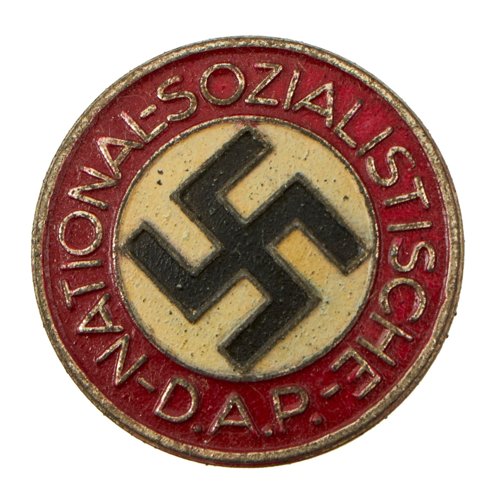 Buy Original German NSDAP Party Painted Buttonhole Membership Pin by Matthias Oechsler & Söhne - RZM M1/14 | Original Firearms Antique For Sale