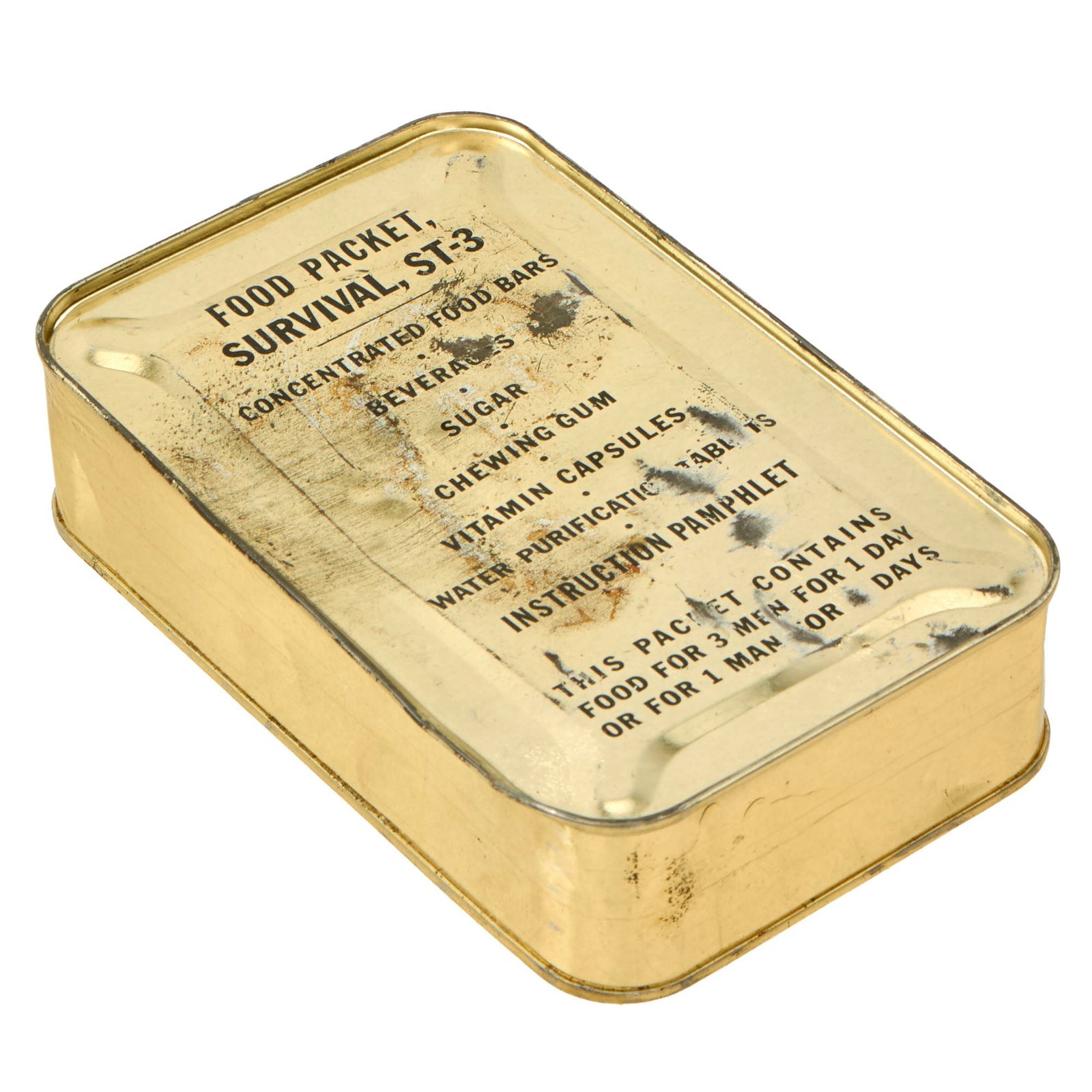 Buy Original U.S. Korean War Era Sealed ST-3 USAF Bail Out Ration with Intact Key - Food Packet, Survival | Original Firearms Antique For Sale
