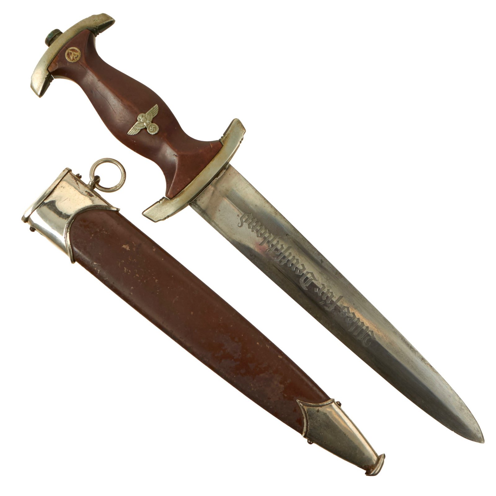 Buy Original German Early WWII SA Dagger by Rare Maker Carl Grah of Solingen-Ohligs with Later Scabbard - McSARR Rarity Rated 10 of 10 | Original Firearms Antique For Sale