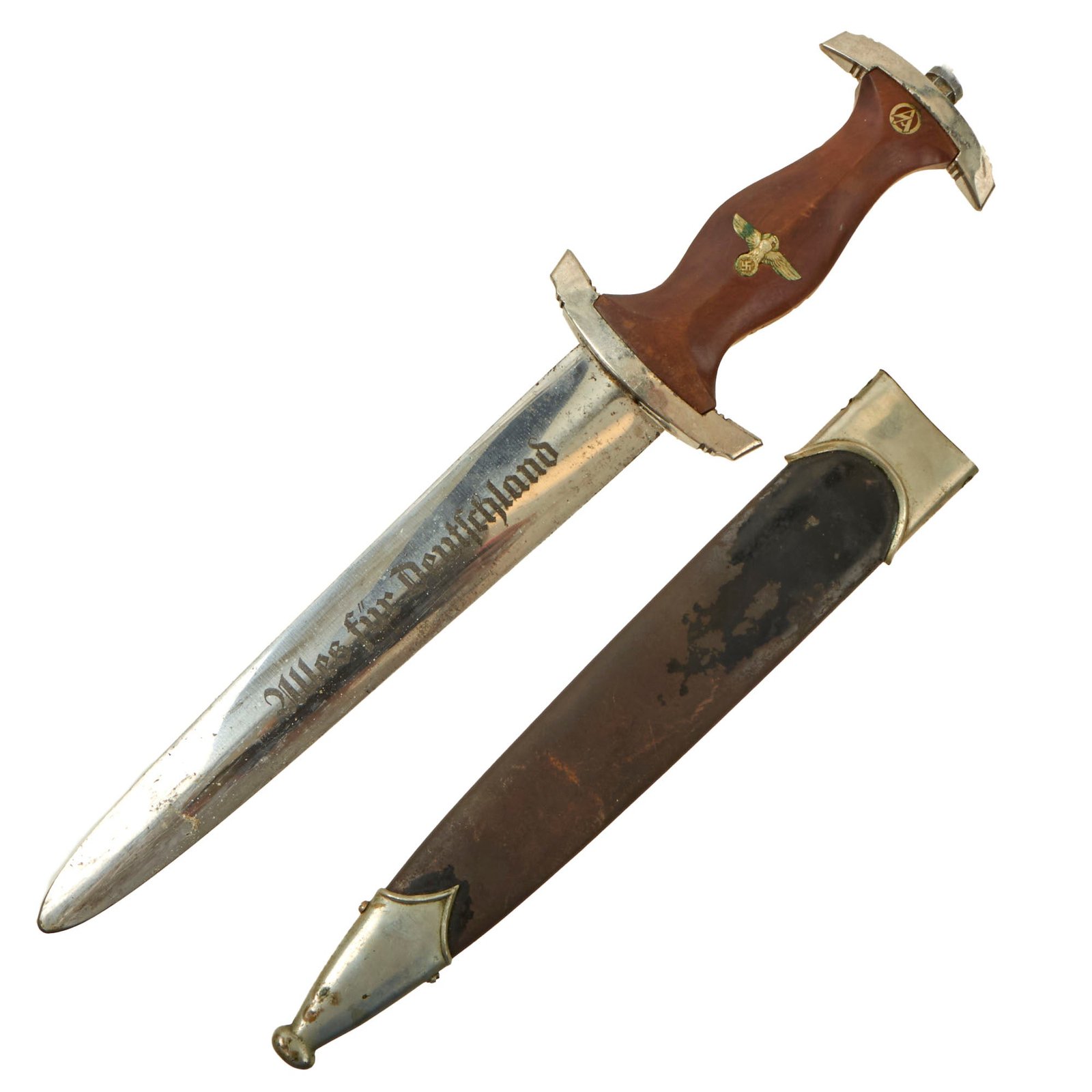 Buy Original German WWII Transitional NSKK Dagger by F.W. Höller of Solingen with Relic Scabbard | Original Firearms Antique For Sale